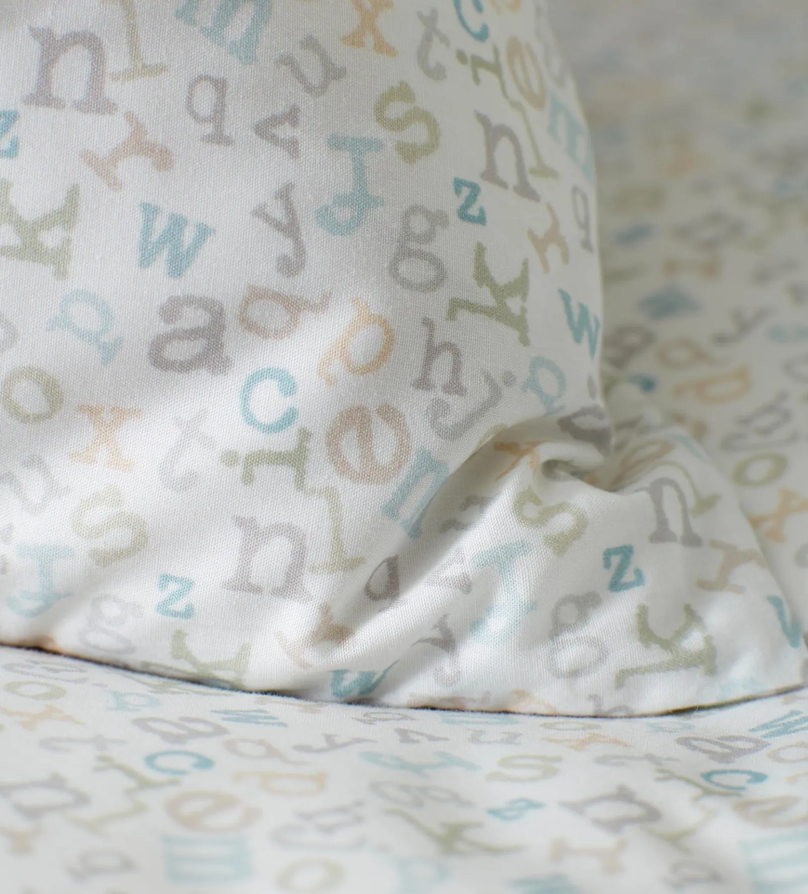 ABC 100% Organic Cotton Cot Bed Duvet Cover Set