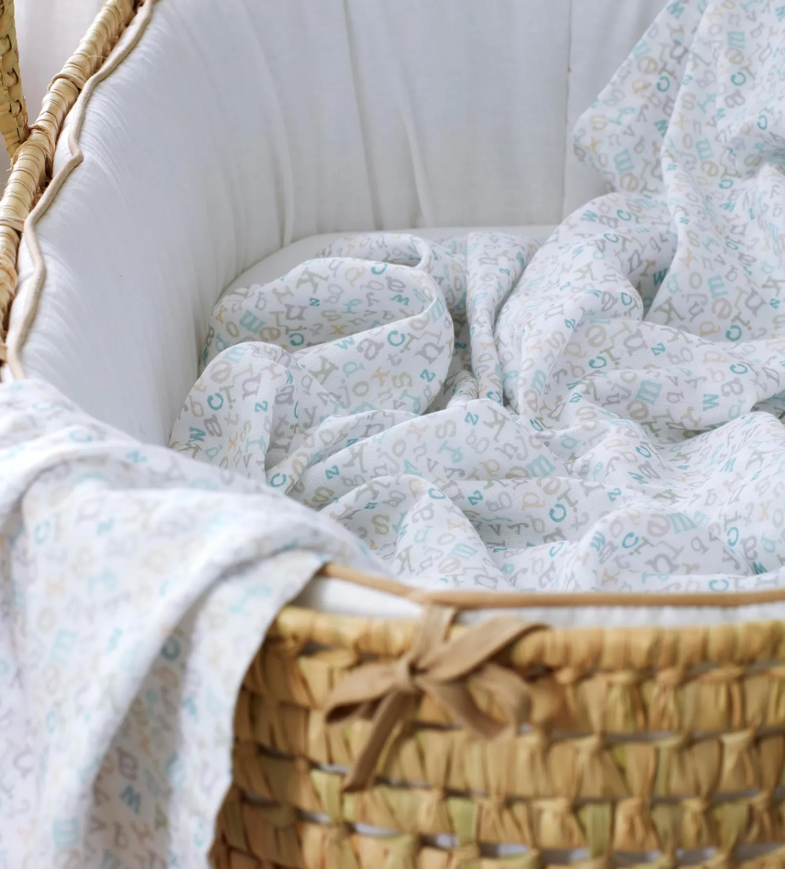 ABC 100% Organic Cotton Muslin Swaddle Blanket