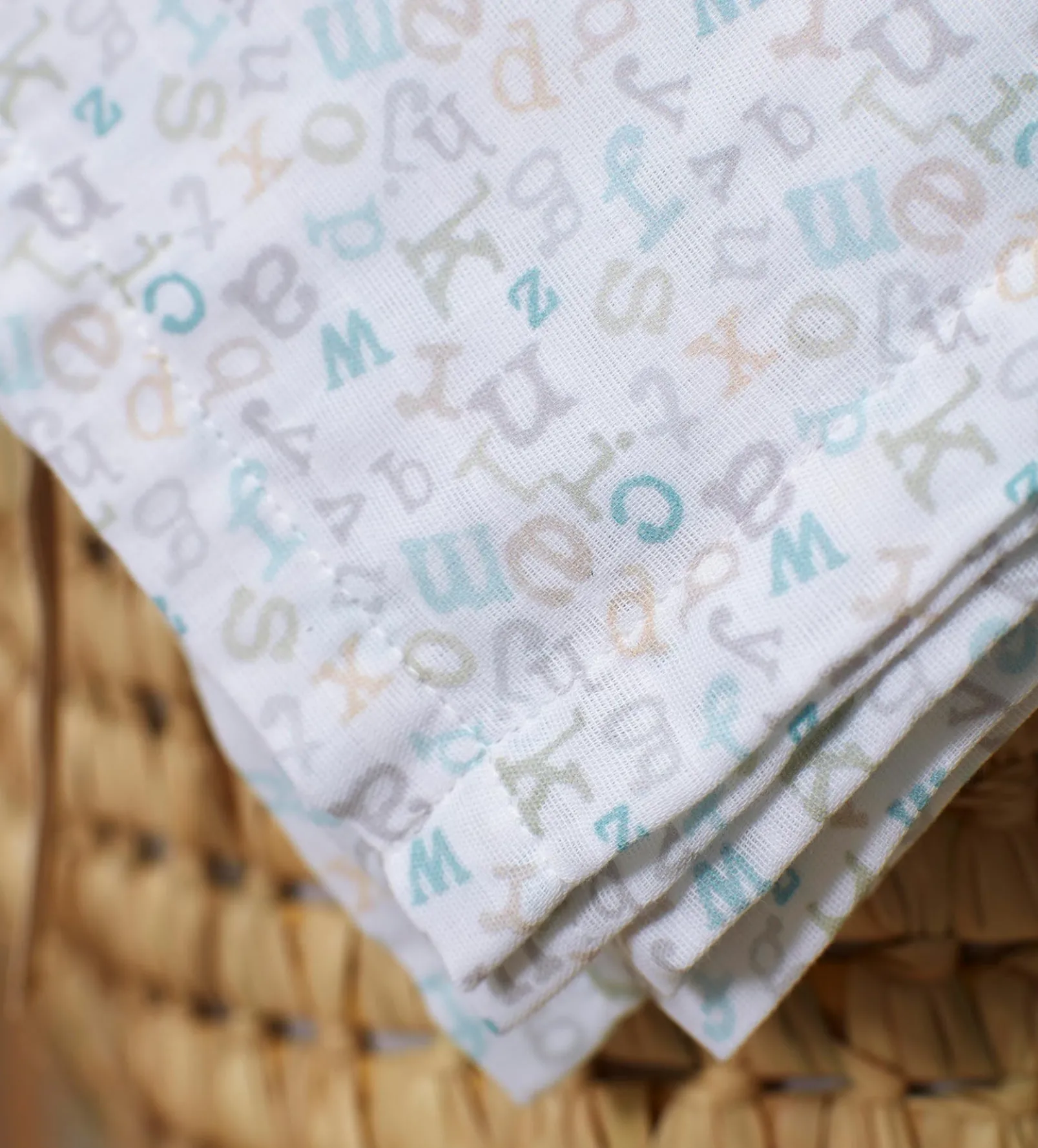 ABC 100% Organic Cotton Muslin Swaddle Blanket