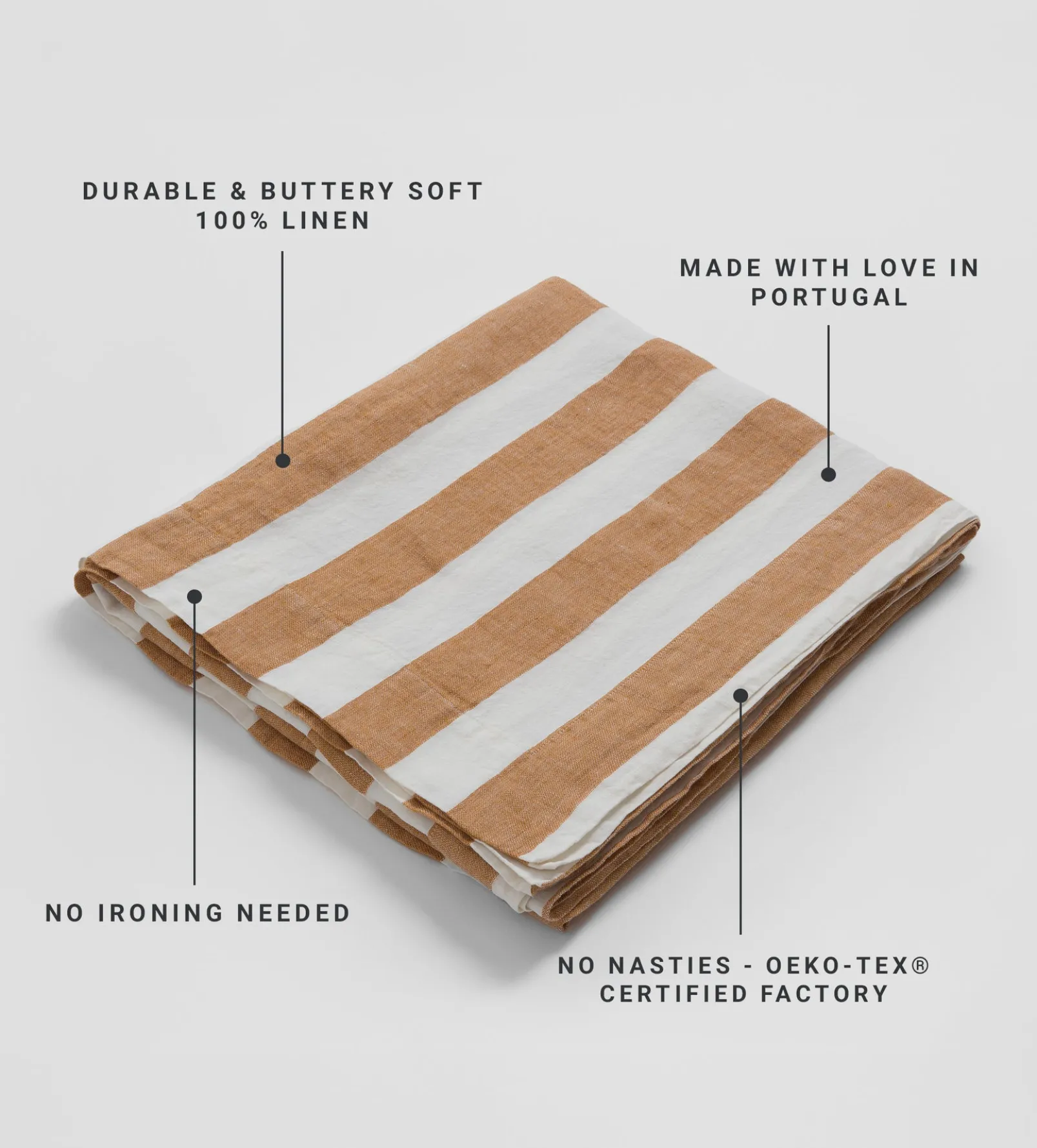 Amber Cora 100% Linen Tablecloth