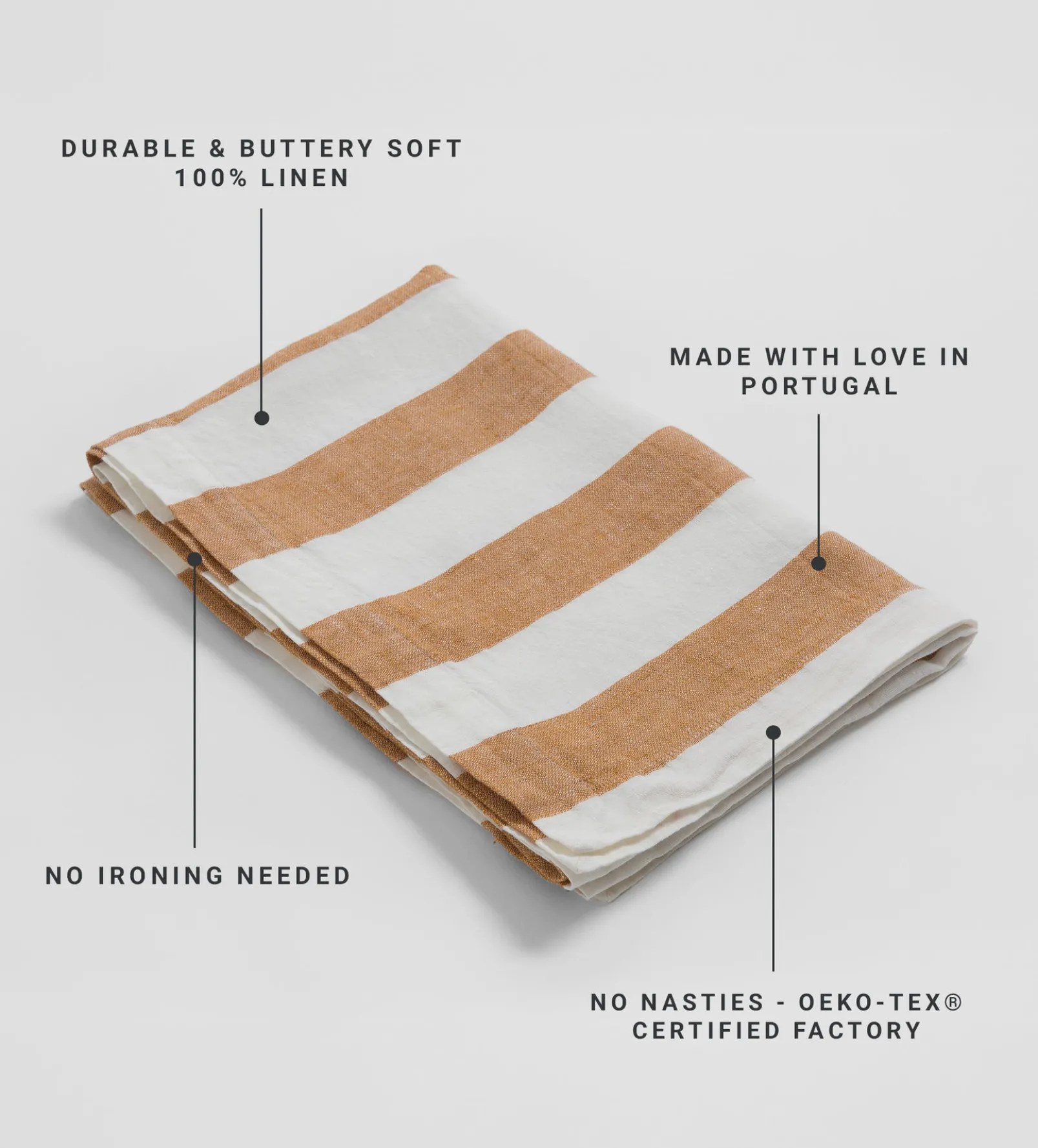 Amber Cora 100% Linen Table Runner