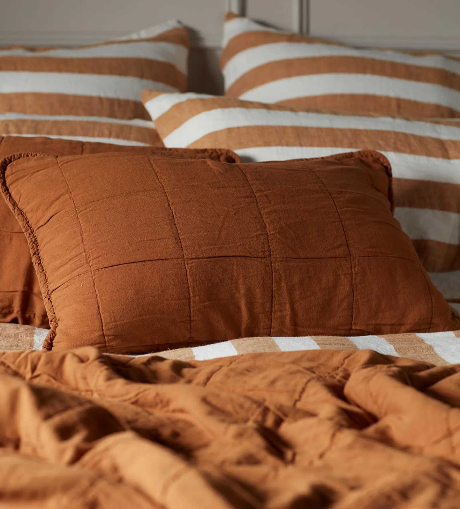 Amber Finn 100% Cotton Quilted Cushion Cover