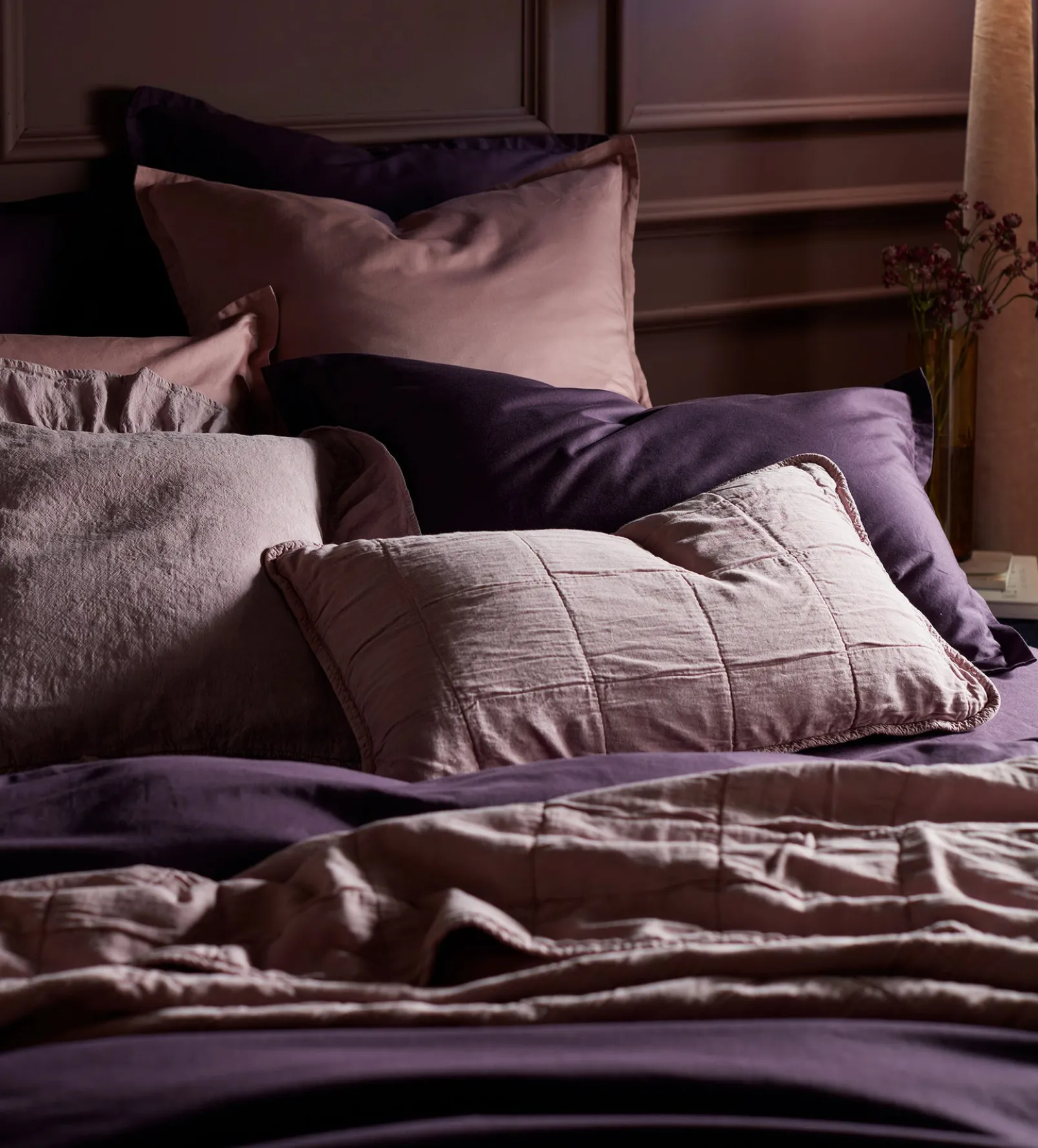 Aubergine Super Soft 100% Cotton Duvet Cover