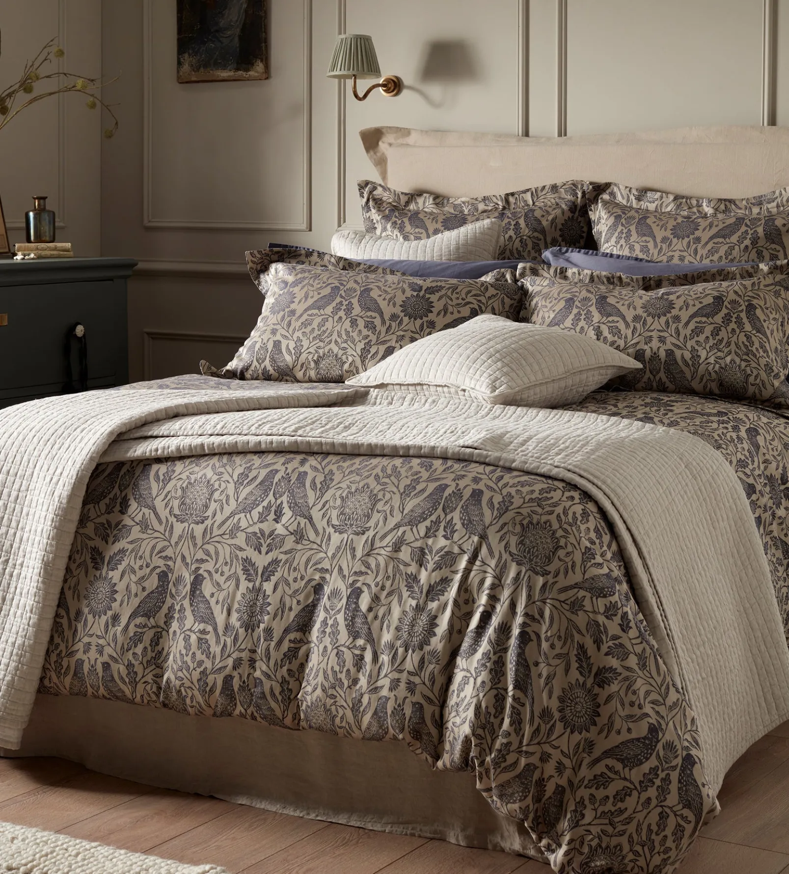 Birdie Jacquard 100% Cotton Pillowcase