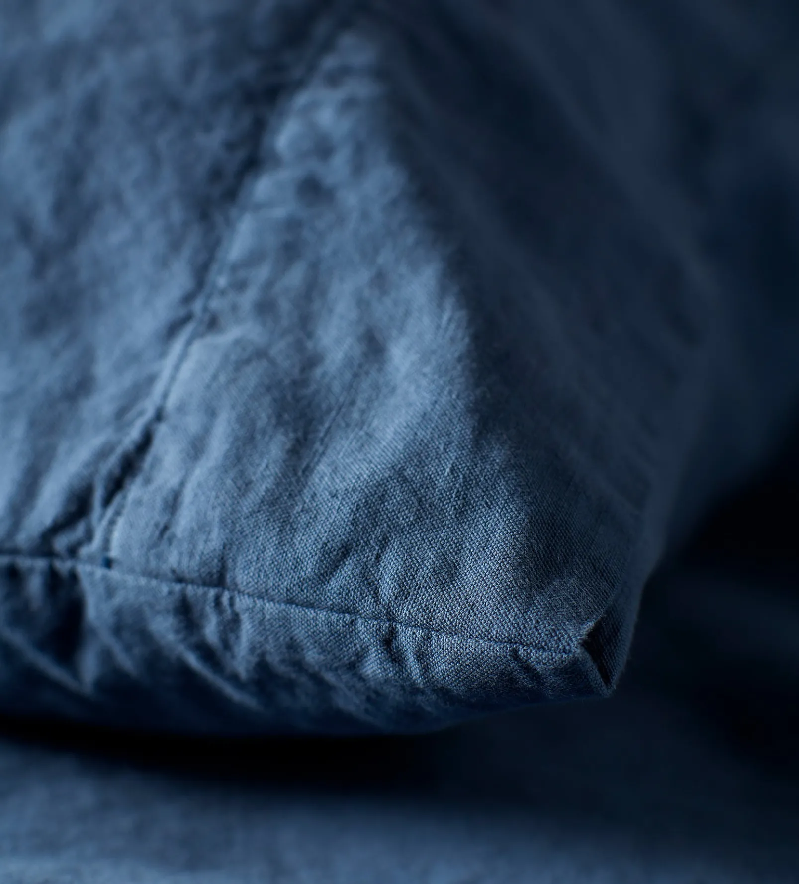 Blue Linen Blend Housewife Pillowcase