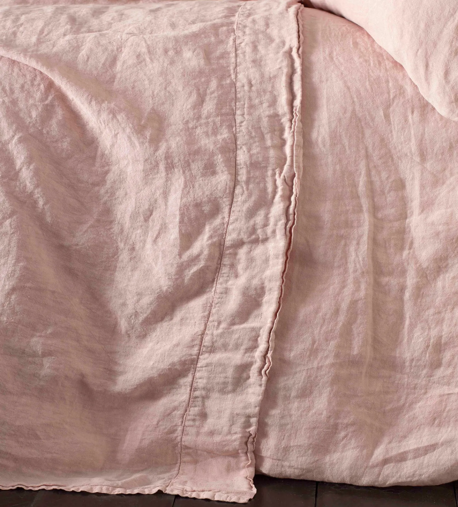Blush Pink 100% Linen Flat Sheet