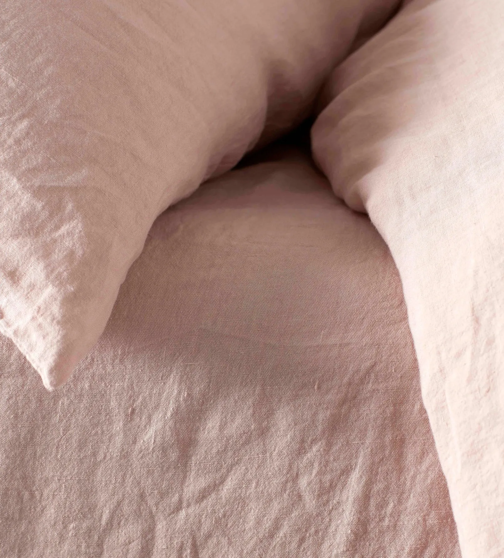 Blush Pink 100% Linen Fitted Sheet