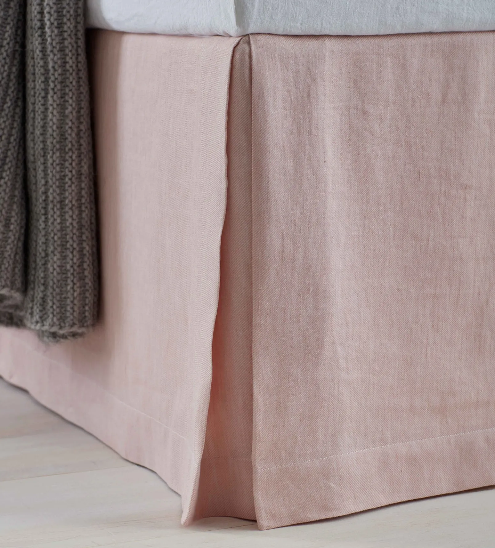Blush Pink Twill Cotton Linen Valance