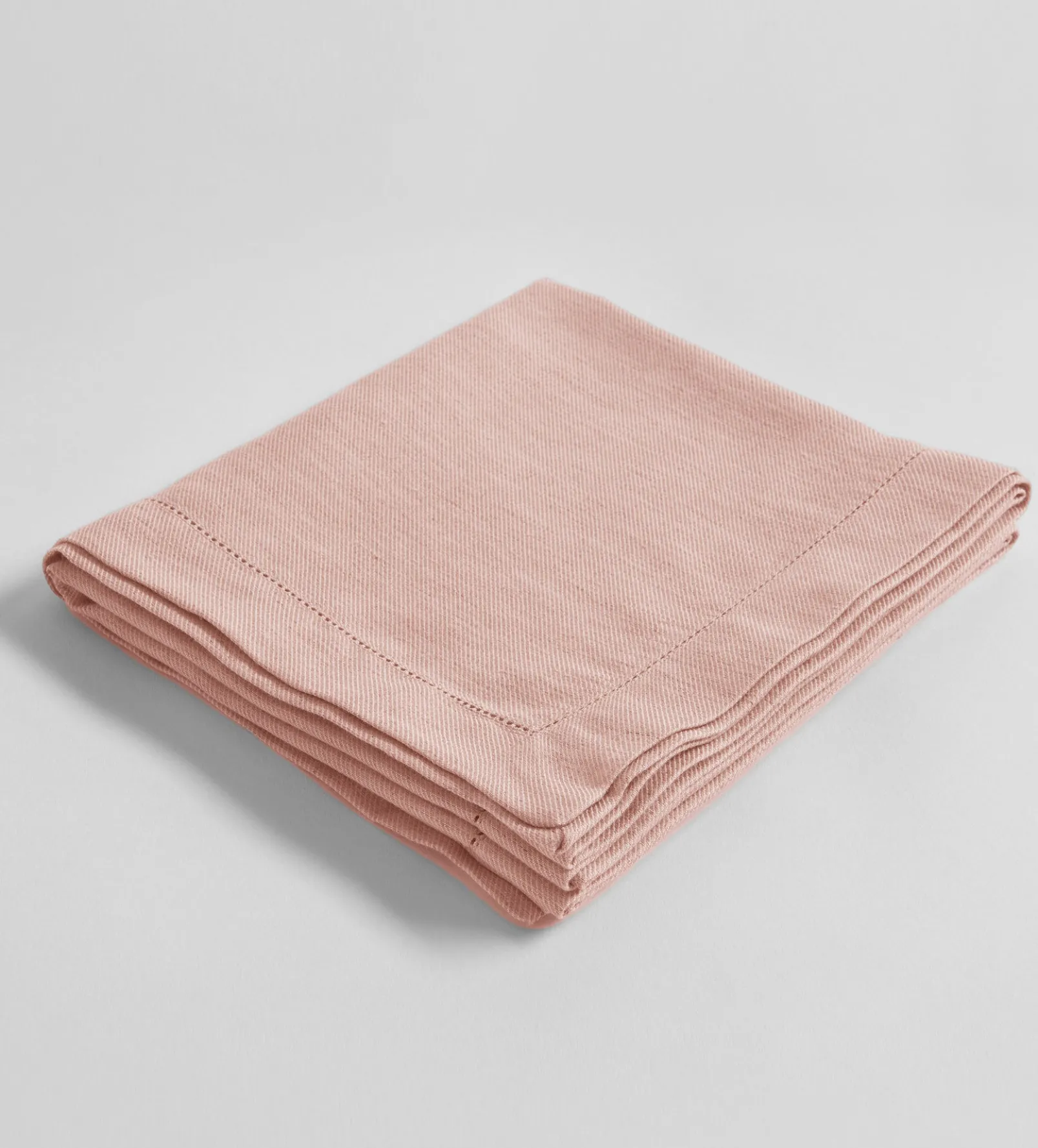 Blush Pink Twill Cotton Linen Table Runner