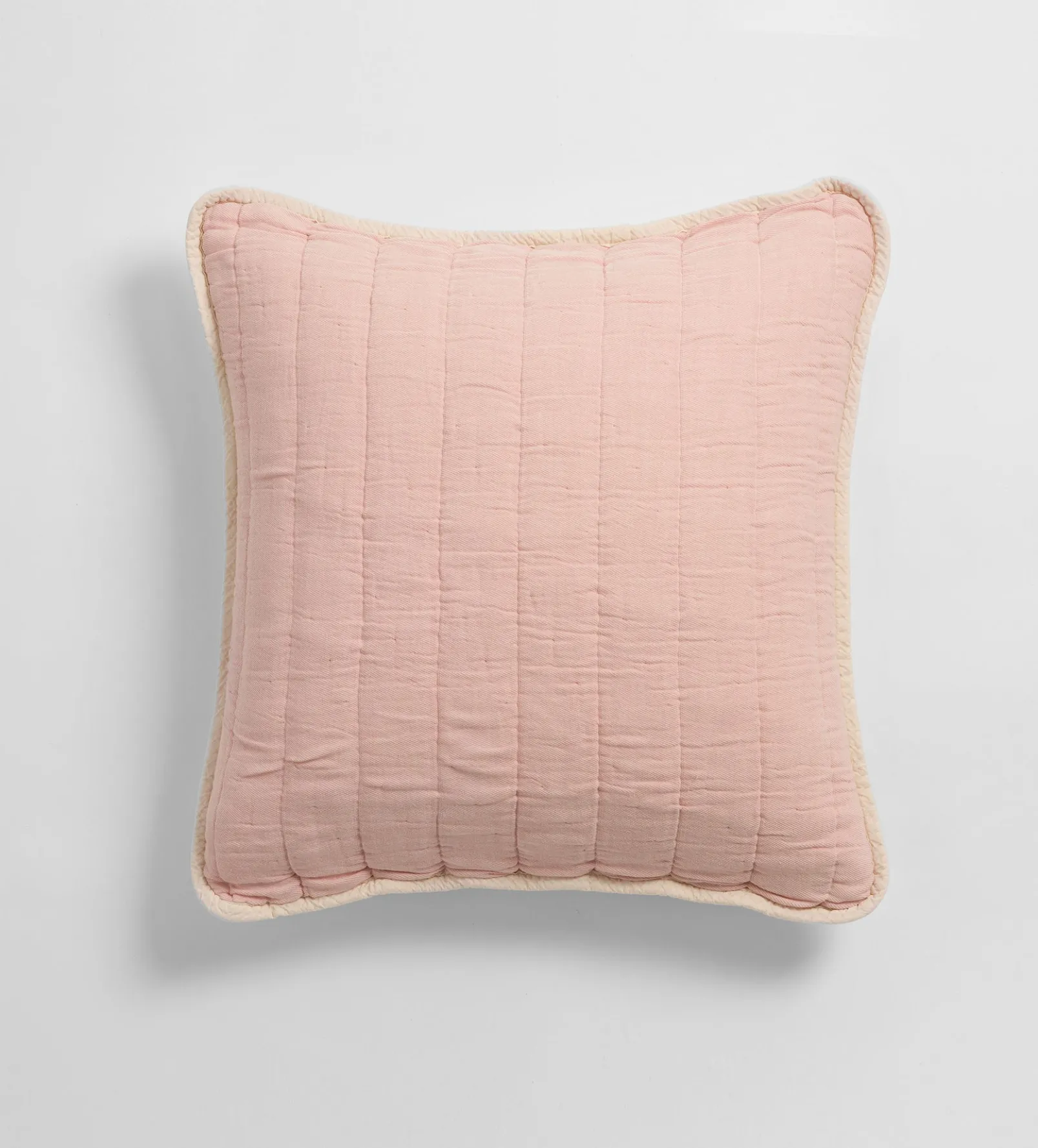 Blush Pink Vivienne 100% Cotton Quilted Cushion Cover