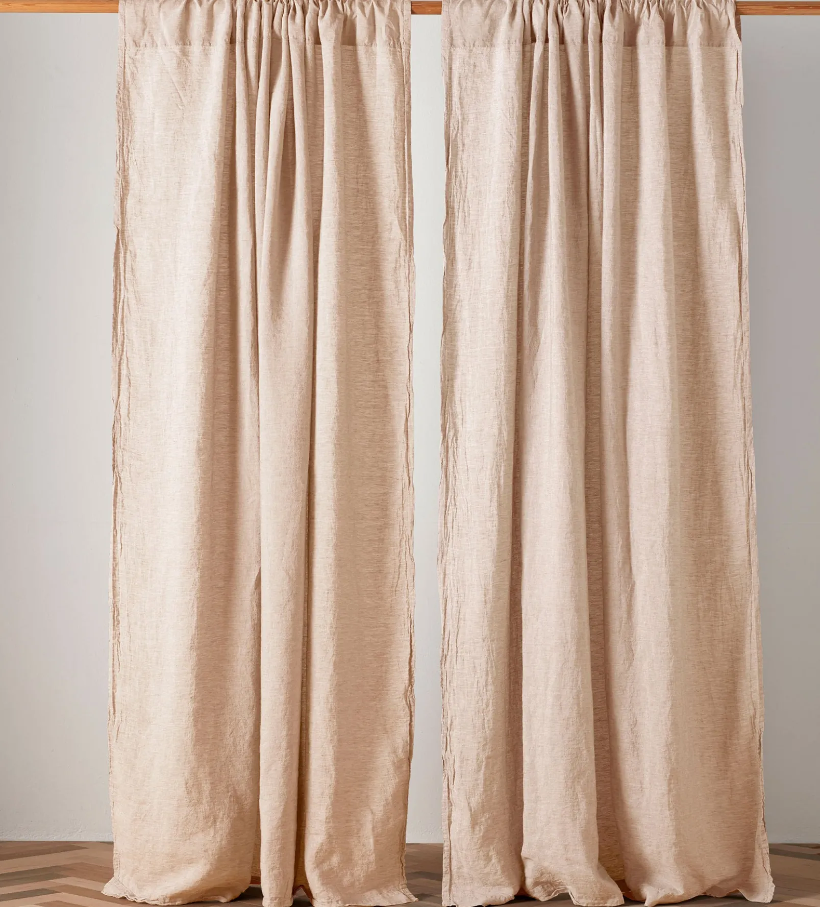 Café au Lay 100% Linen Loop Top Curtain (Single)