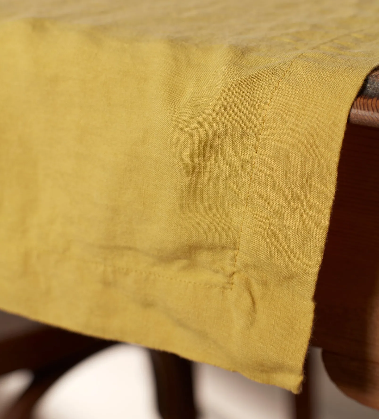 Chartreuse 100% Linen Table Runner