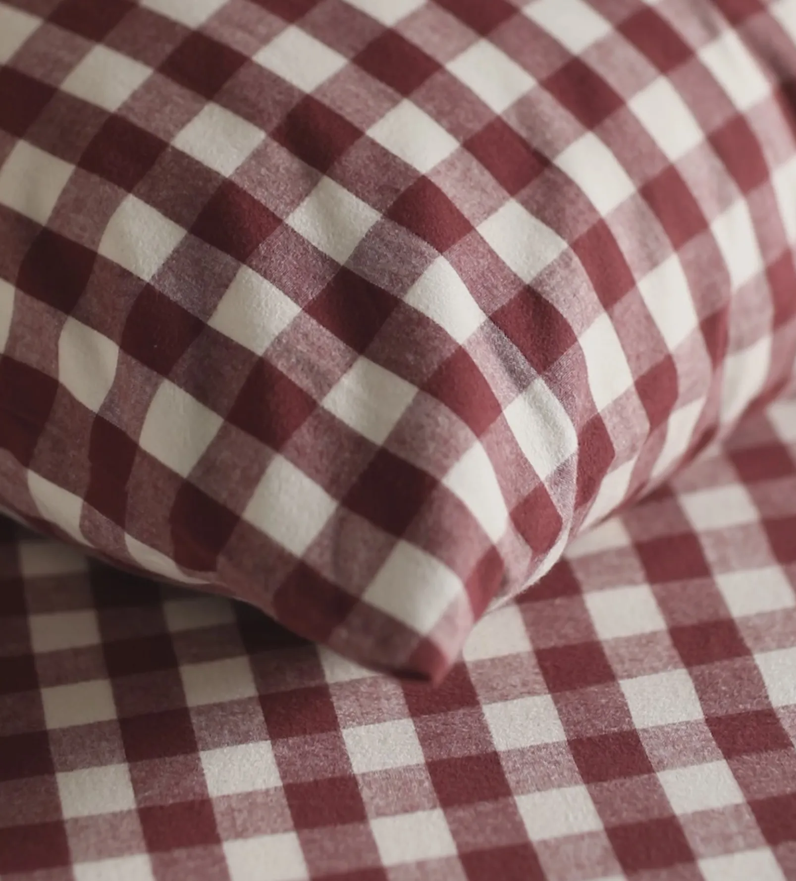 Conker Gilbert Gingham Brushed 100% Organic Cotton Duvet Cover