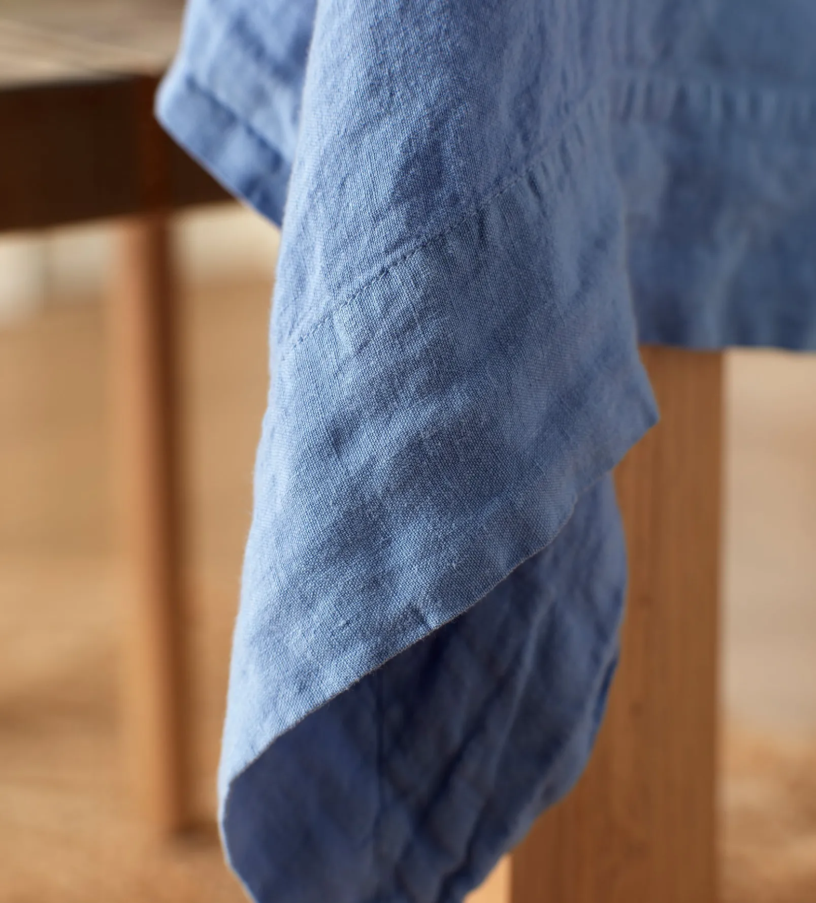 Cornflower Blue 100% Linen Tablecloth