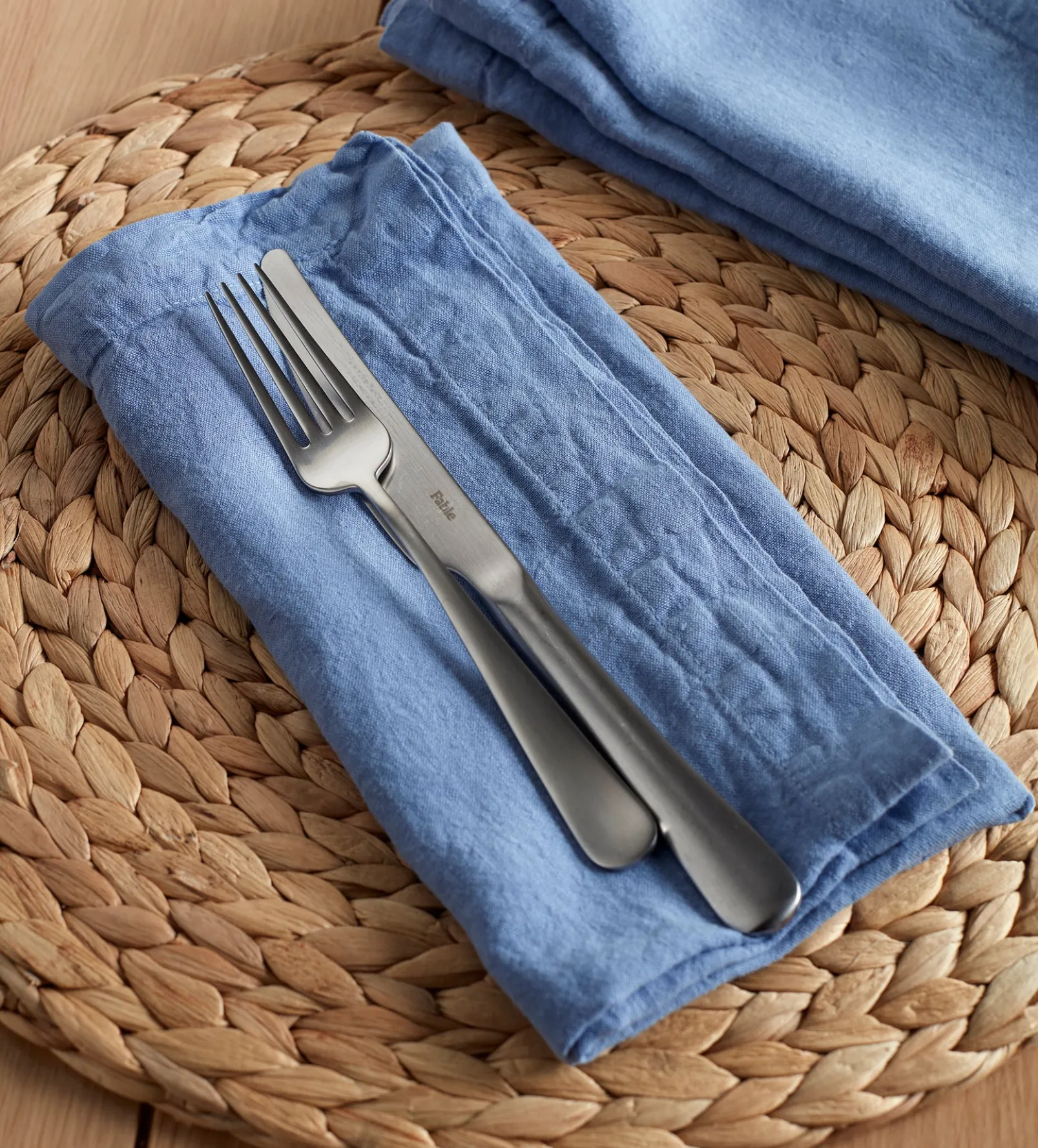 Cornflower Blue 100% Linen Napkins - Set of 4