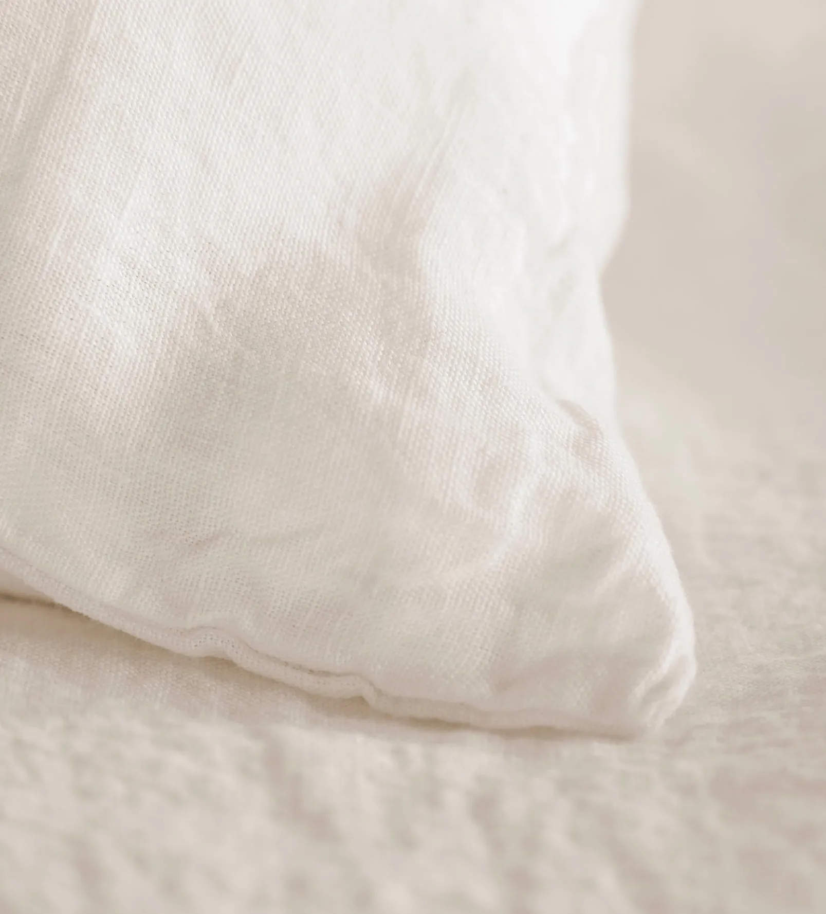Cream 100% Linen Housewife Pillowcase