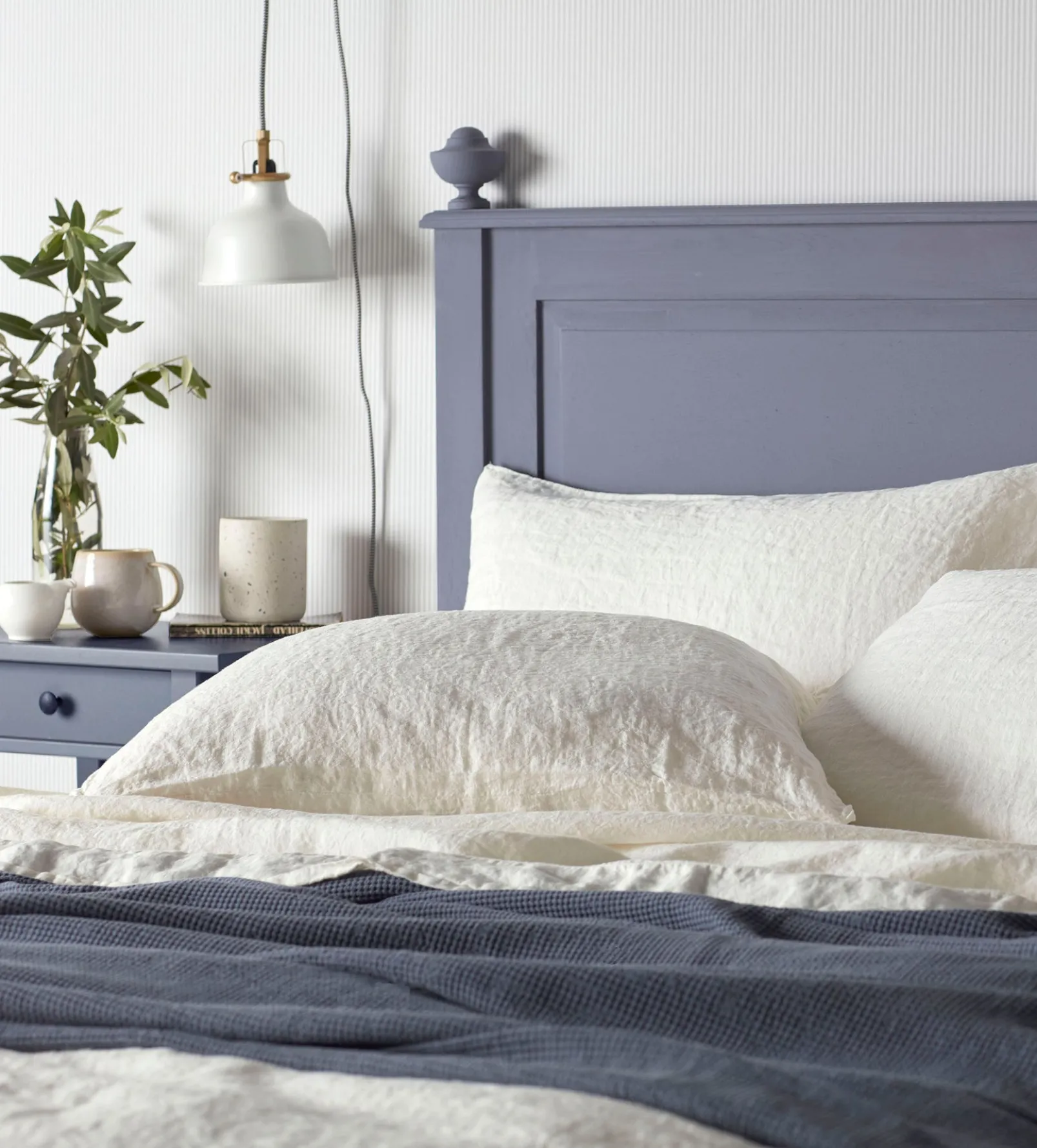 Cream 100% Linen Housewife Pillowcase