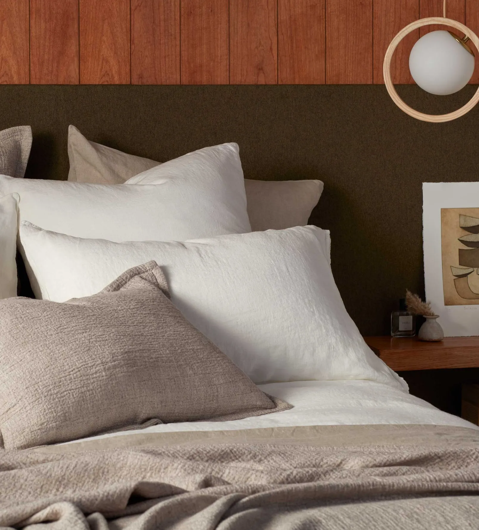 Cream 100% Linen Oxford Pillowcase