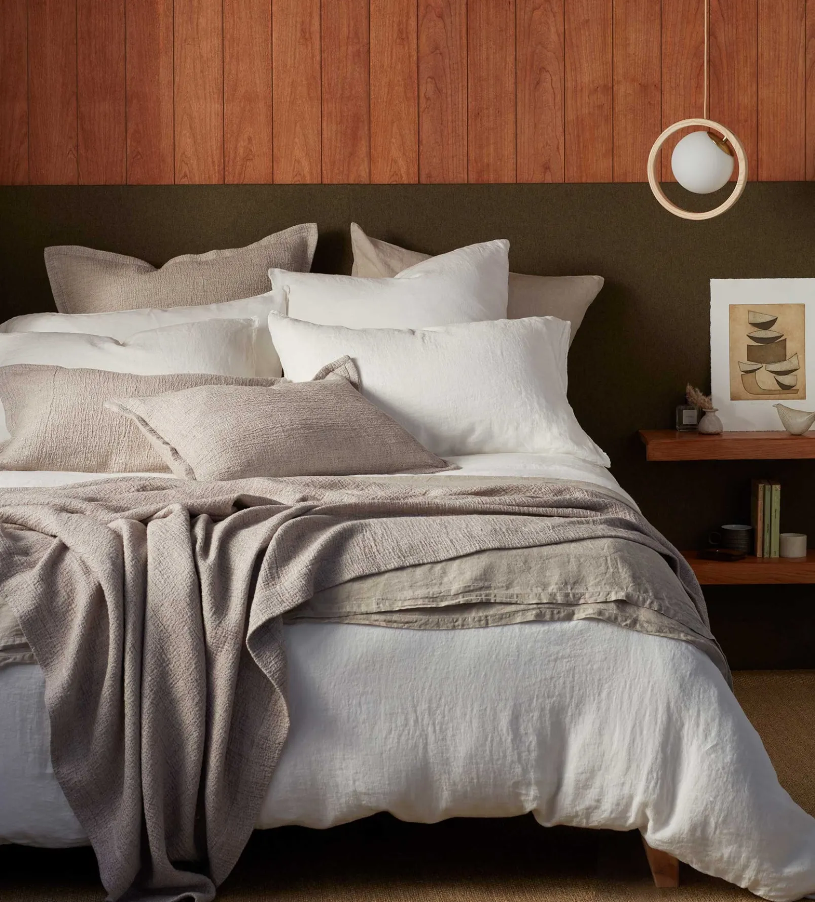 Cream 100% Linen Oxford Pillowcase