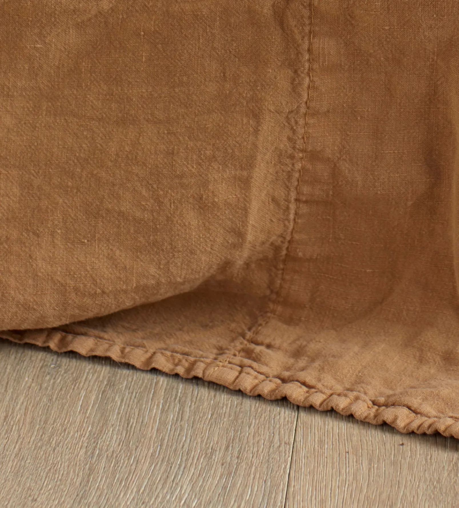 Cumin 100% Linen Loop Top Curtain (Single)