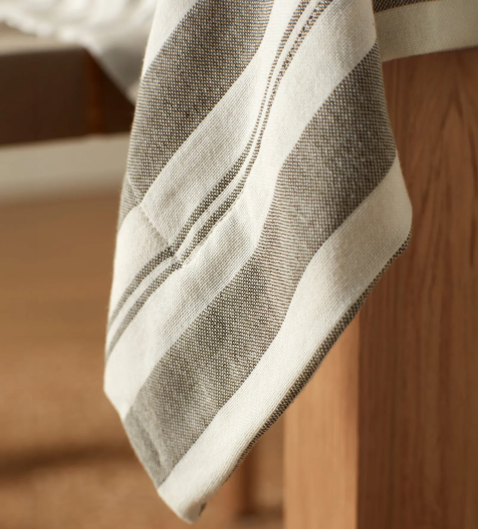 Dark Olive Isaac 100% Cotton Tablecloth