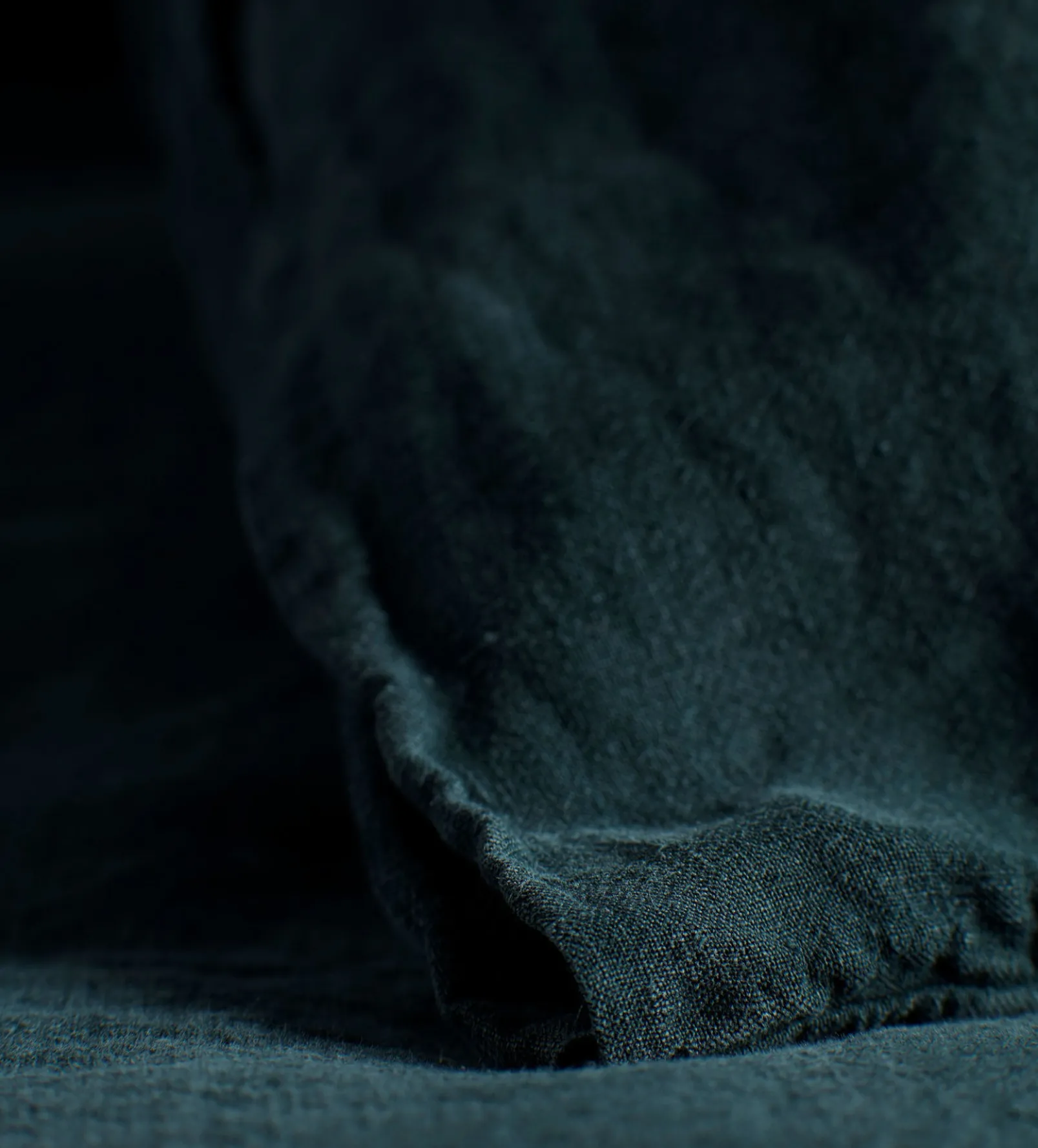 Darkest Spruce 100% Linen Duvet Cover