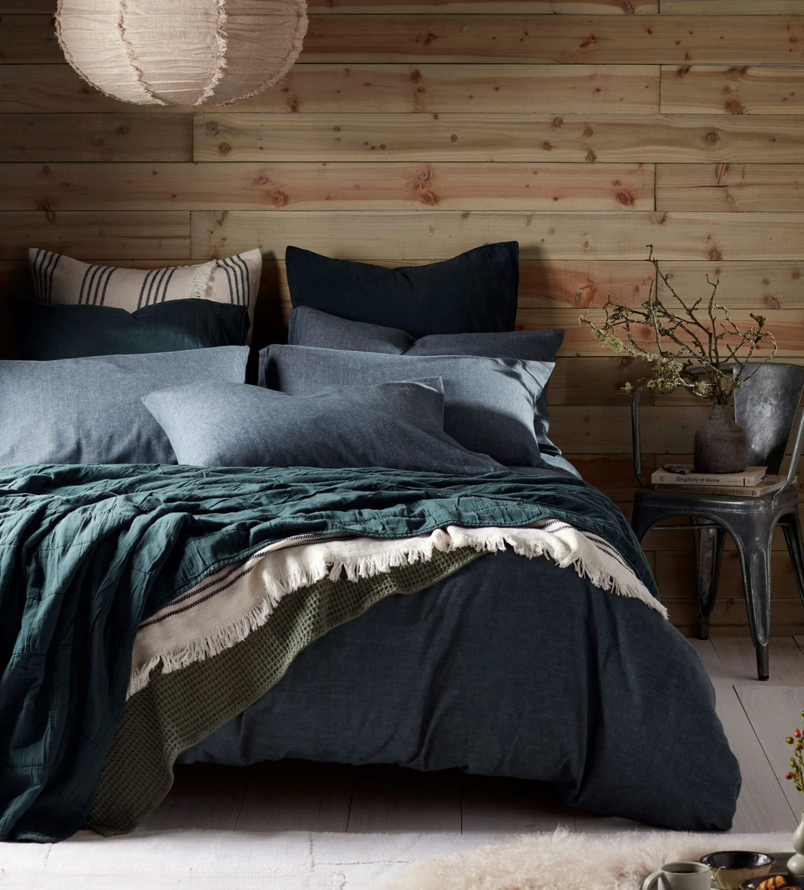 Darkest Spruce Henry Brushed 100% Organic Cotton Pillowcase