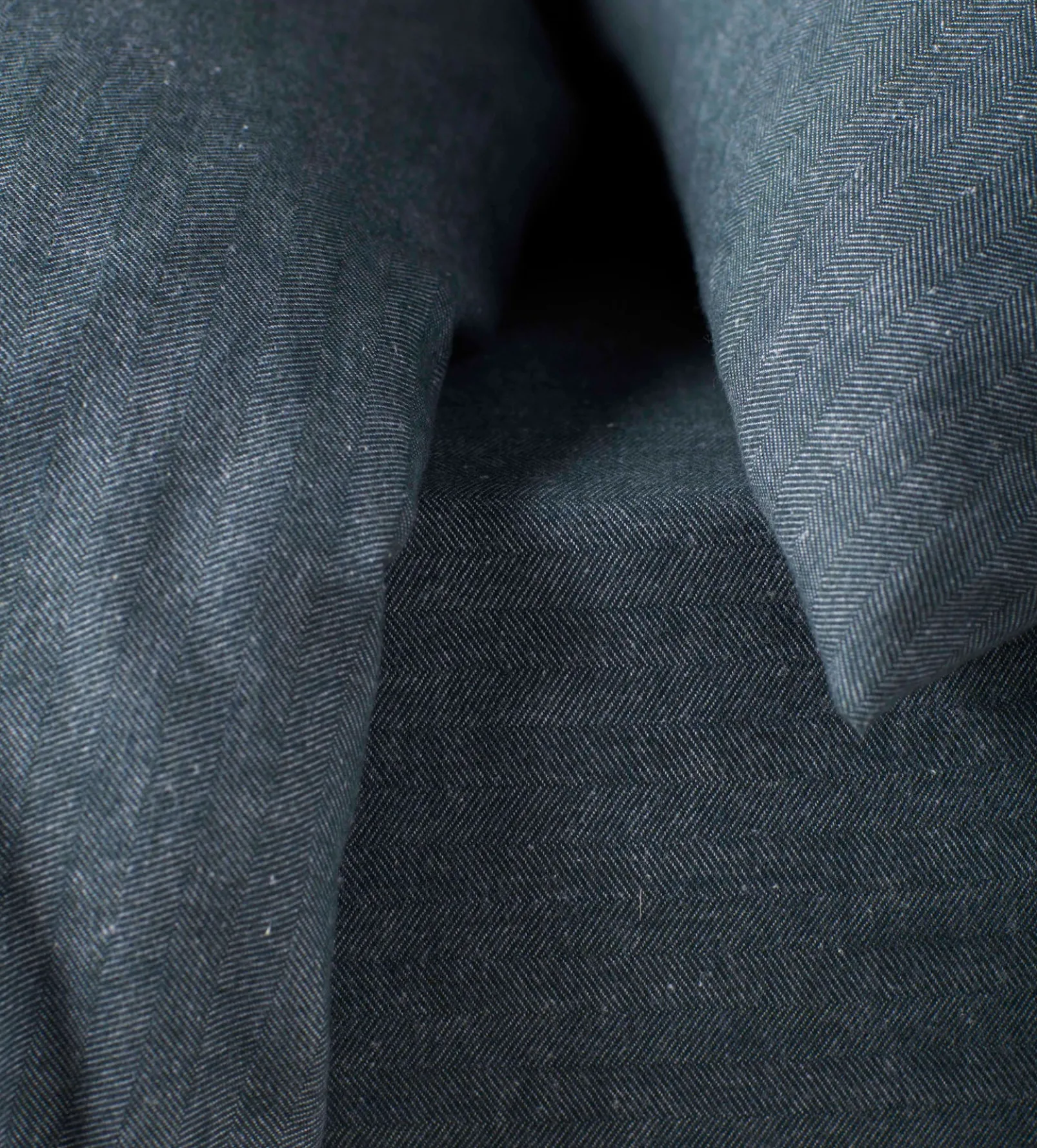 Darkest Spruce Henry Brushed 100% Organic Cotton Duvet Cover