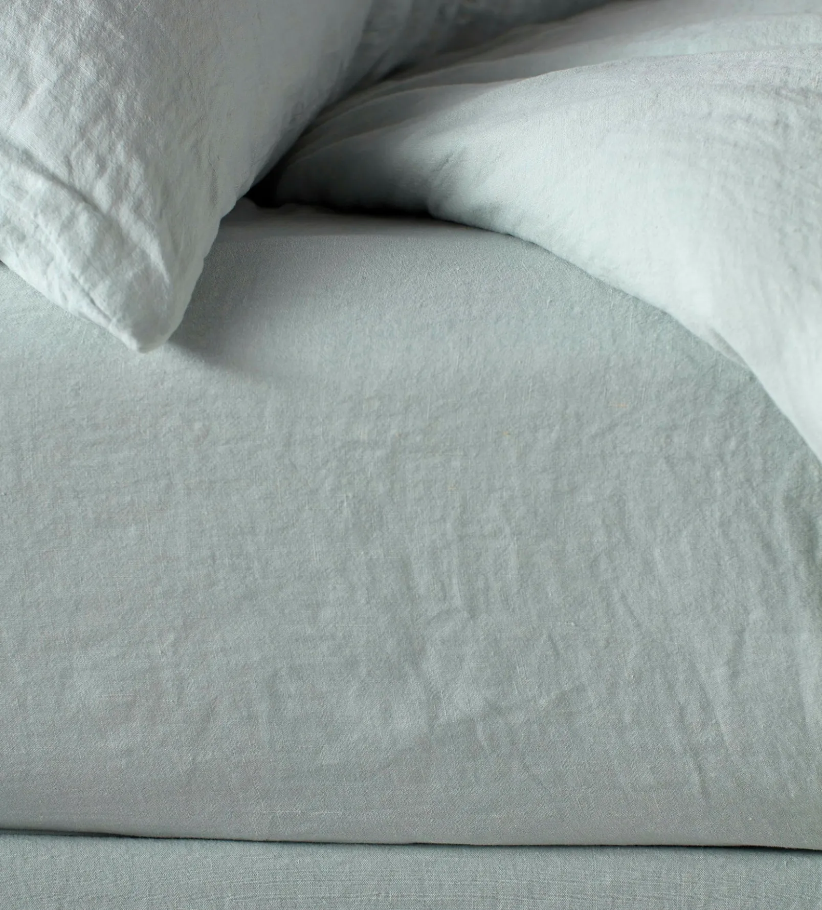 Duck Egg 100% Linen Fitted Sheet