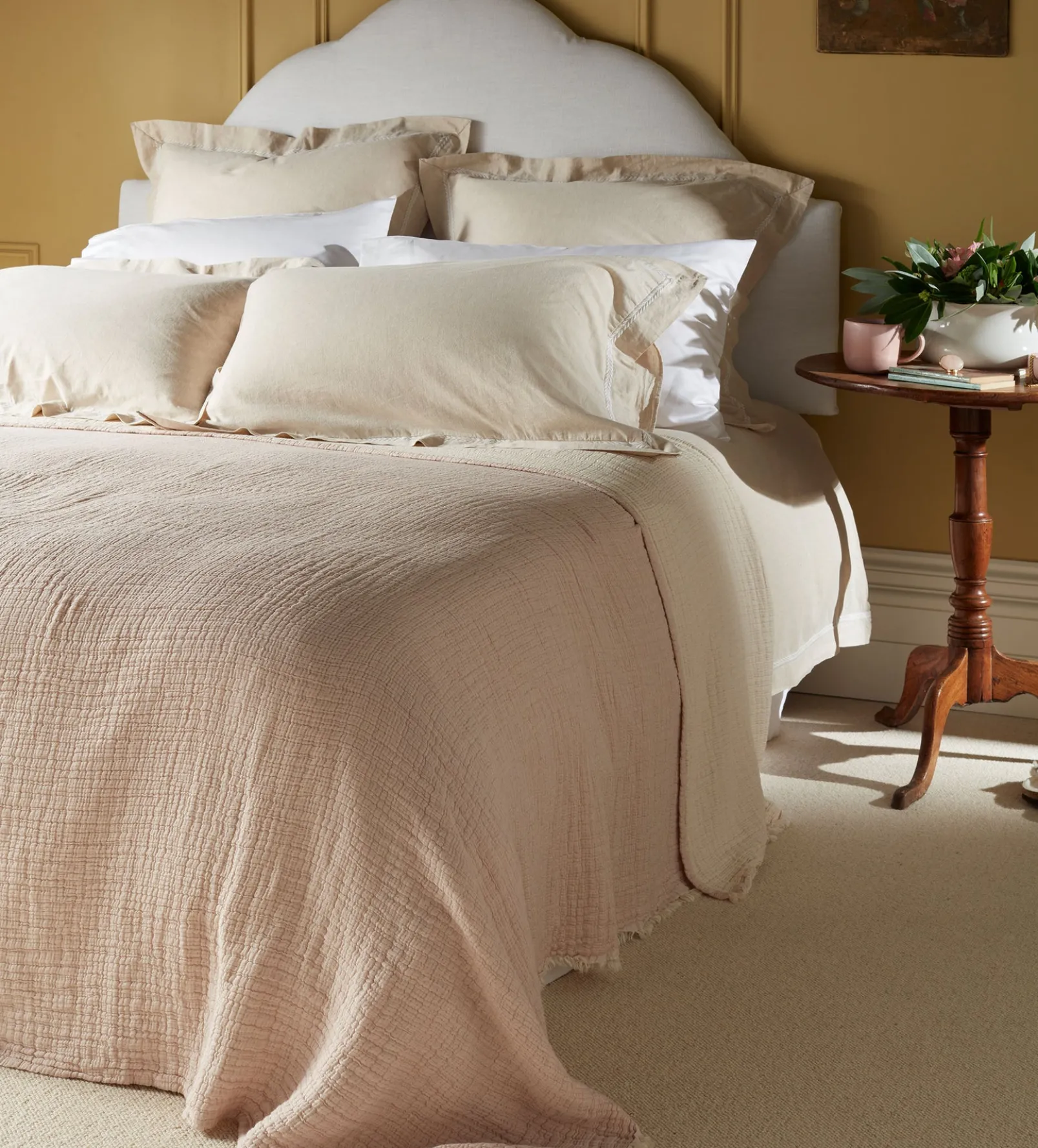 Dusty Pink Orla 100% Cotton Throw