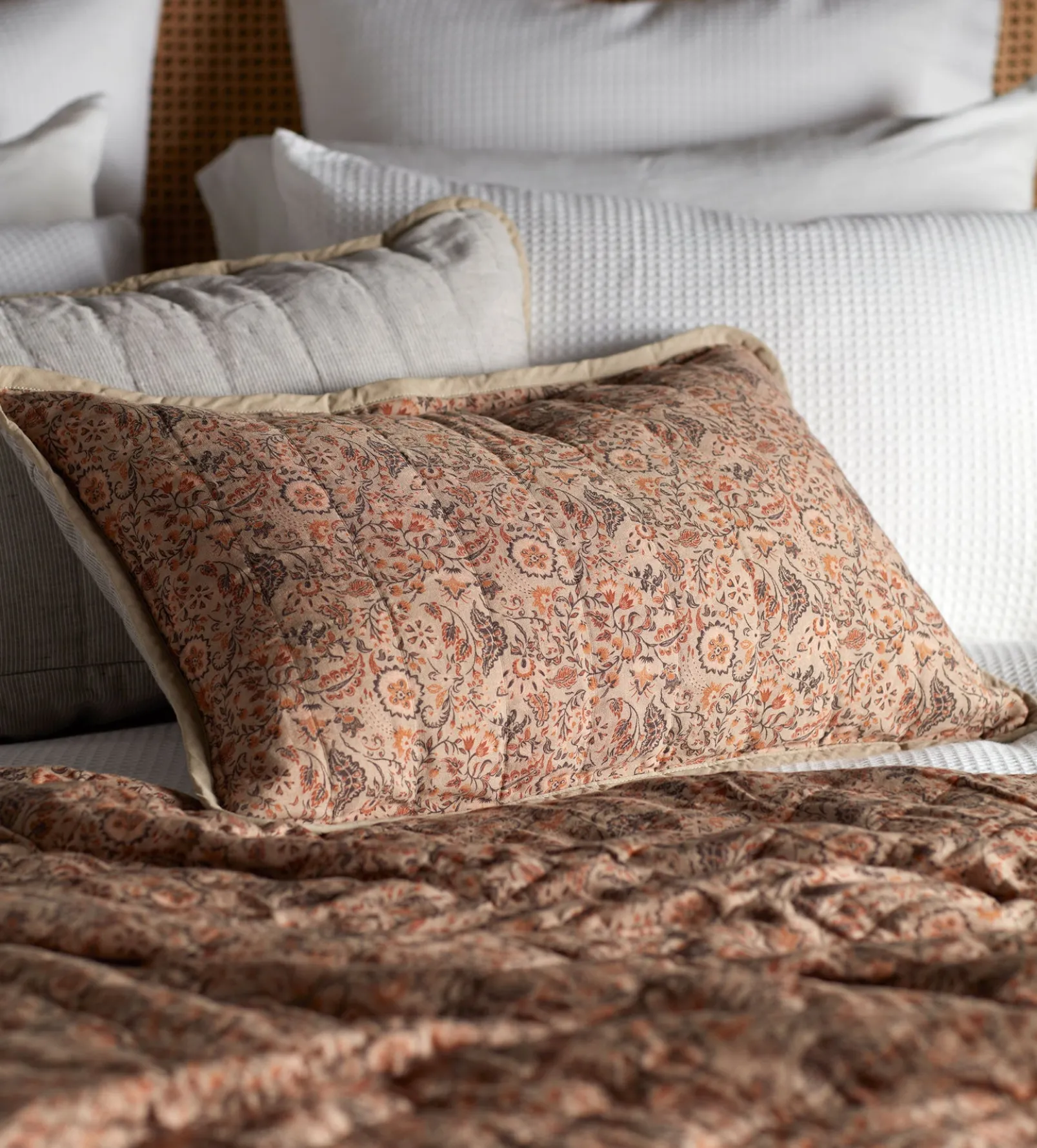 Ellie 100% Cotton Quilted Cushion Cover