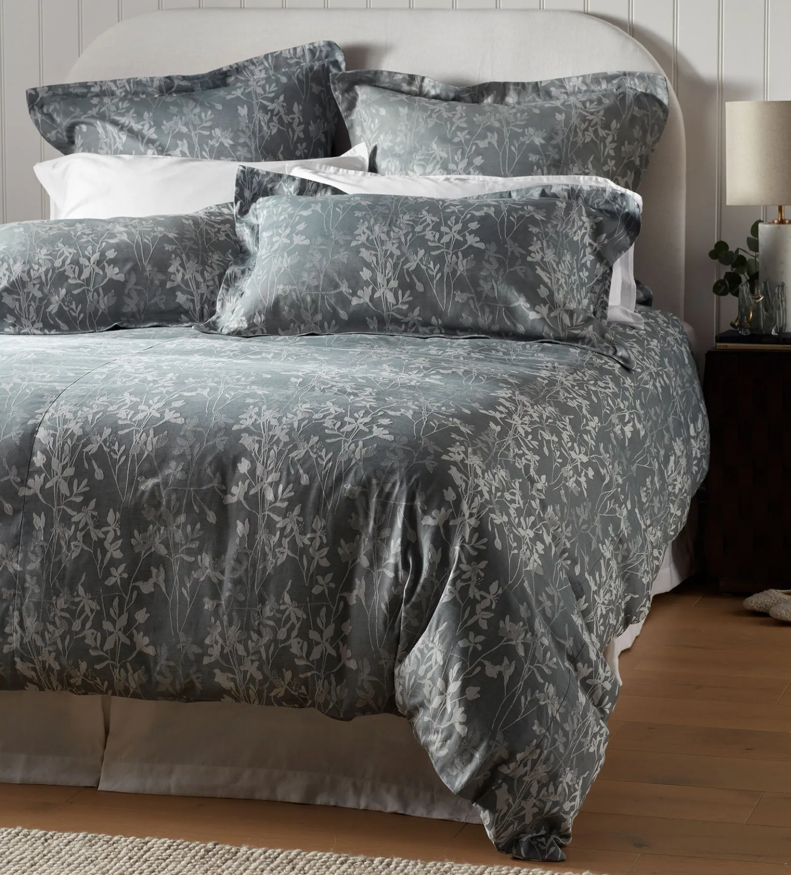 Florence Floral Jacquard 100% Cotton Duvet Cover