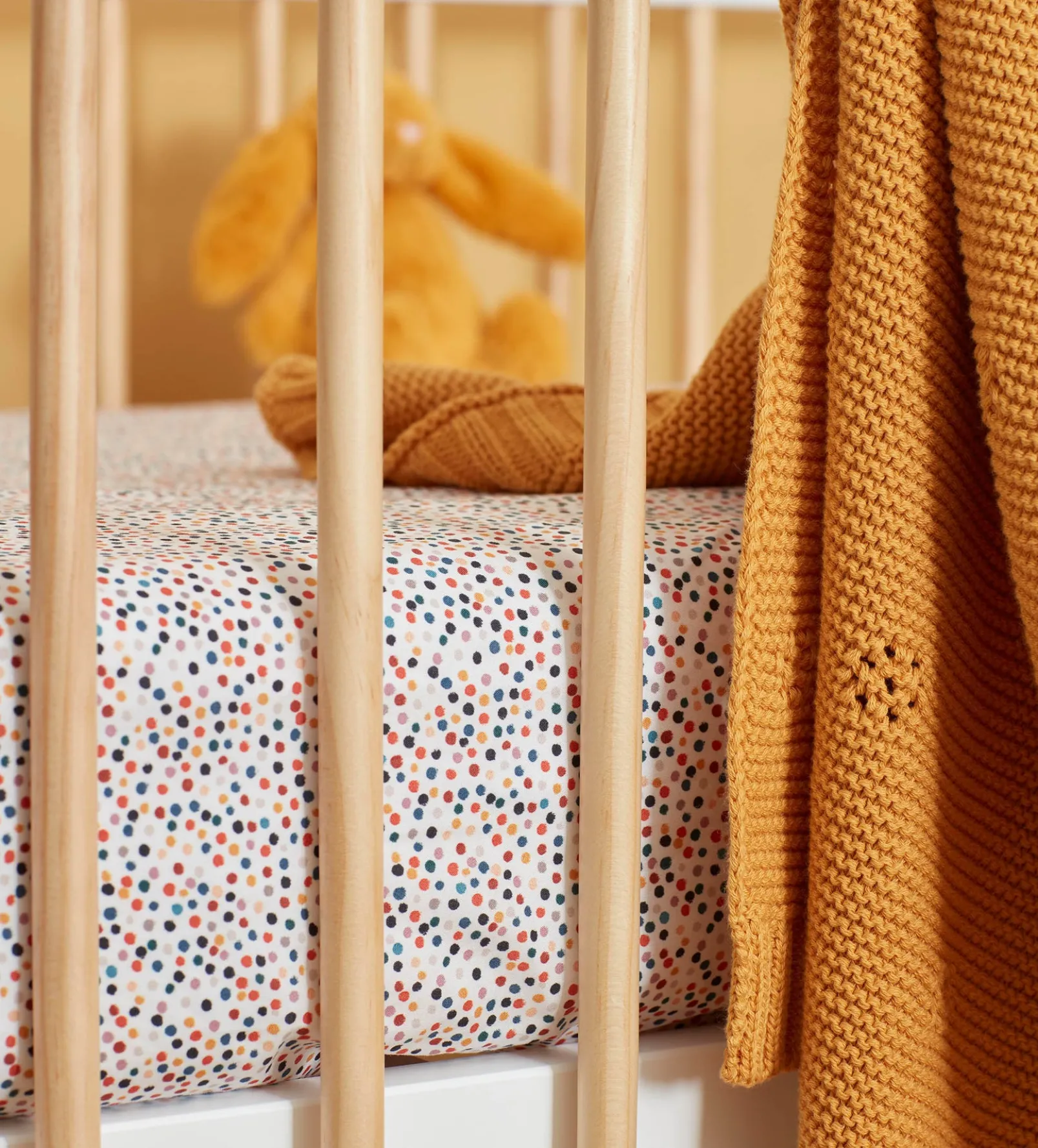 Frankie 100% Organic Cotton Small Cot Fitted Sheet