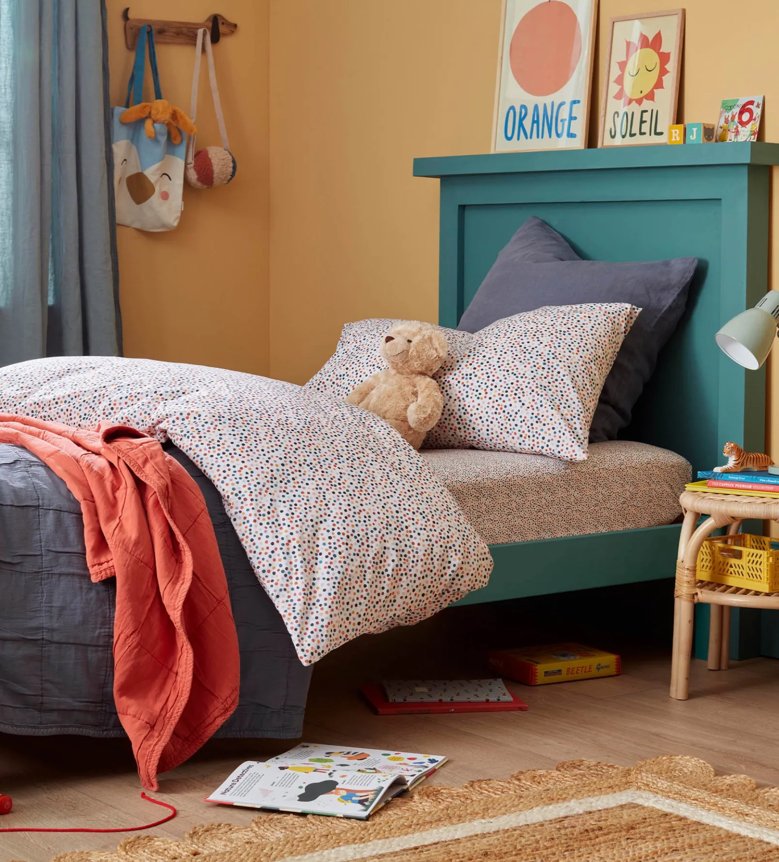 Frankie 100% Organic Cotton Single Fitted Sheet