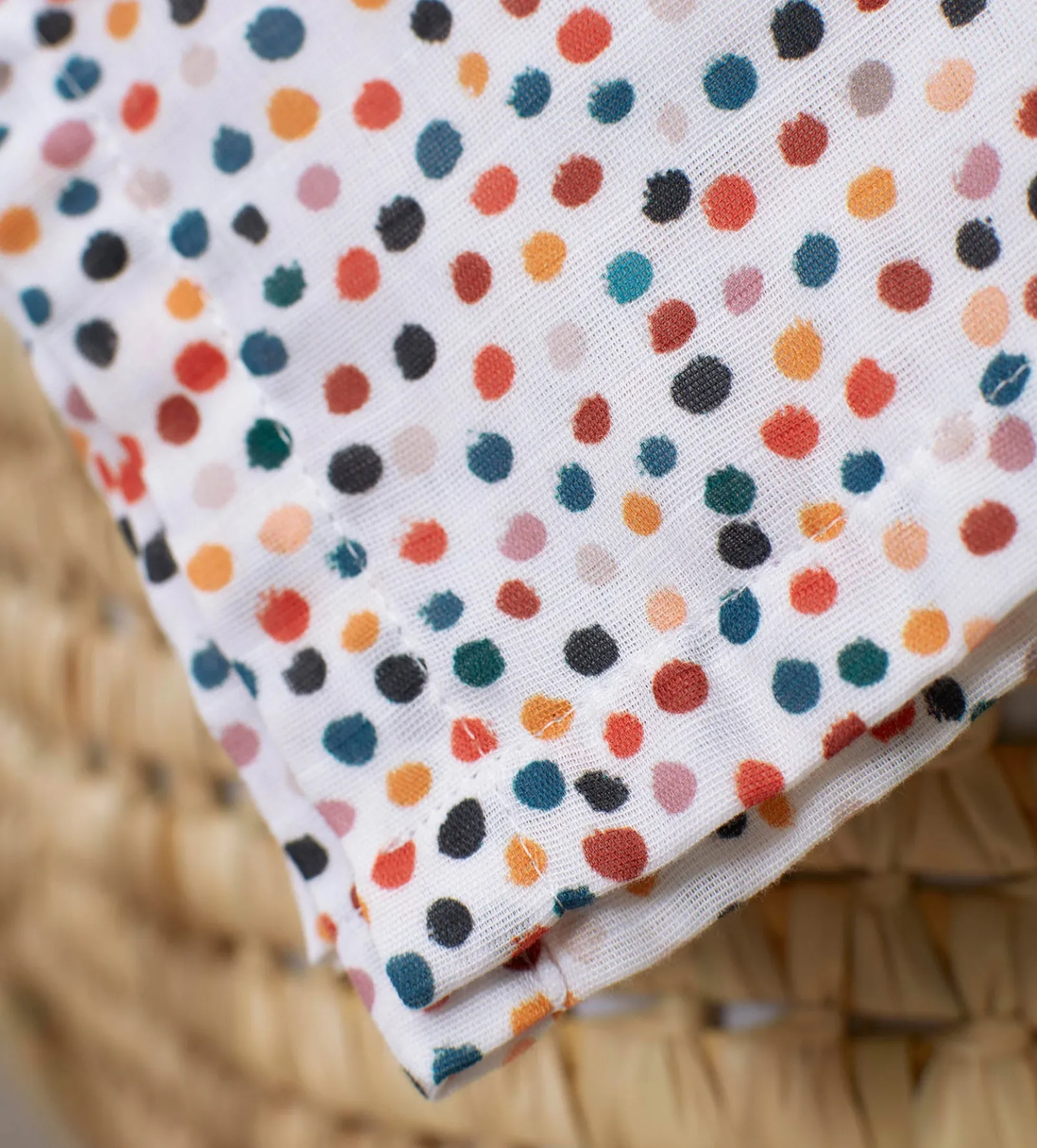 Frankie 100% Organic Cotton Muslin Swaddle Blanket