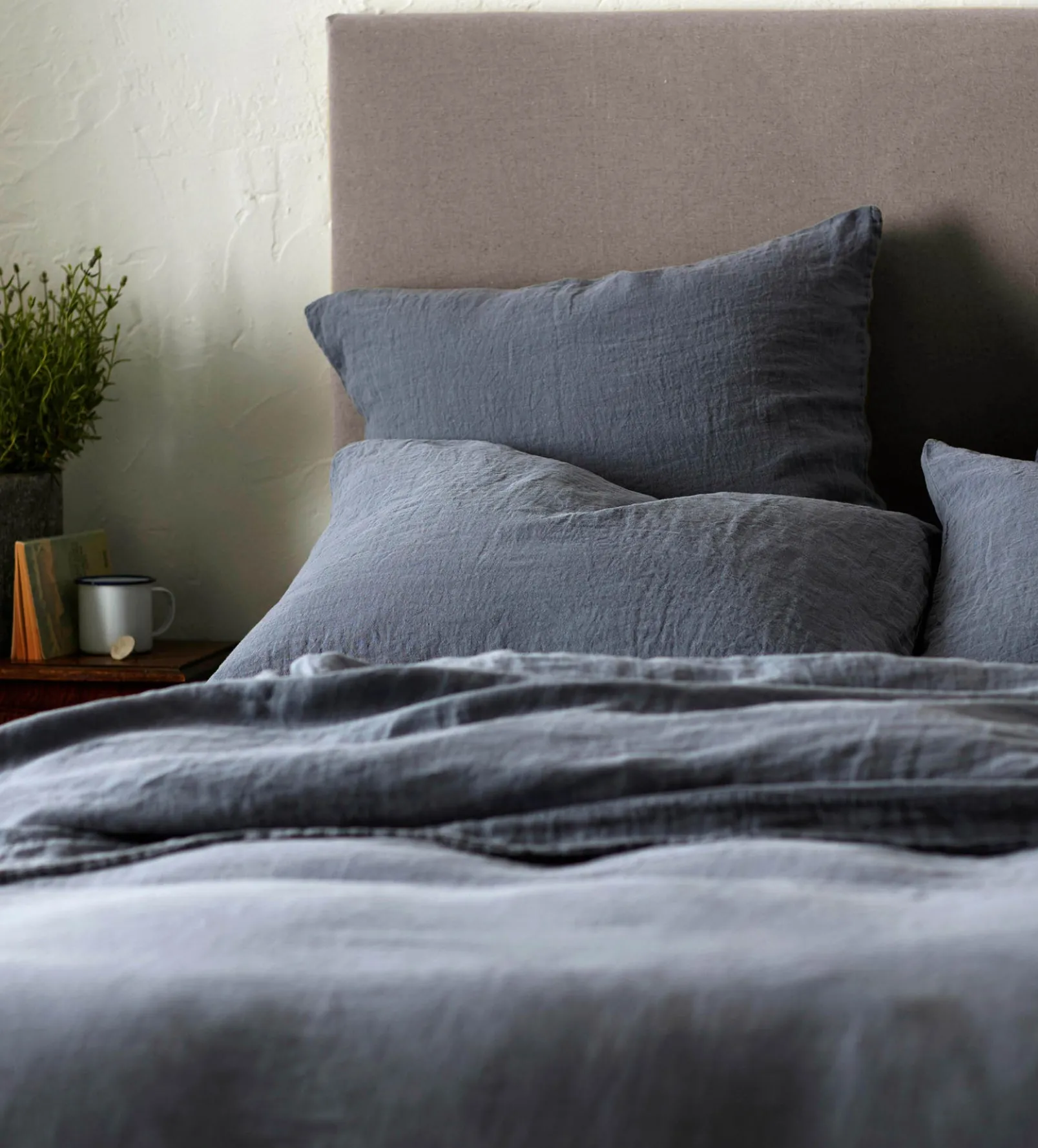 French Blue 100% Linen Duvet Cover