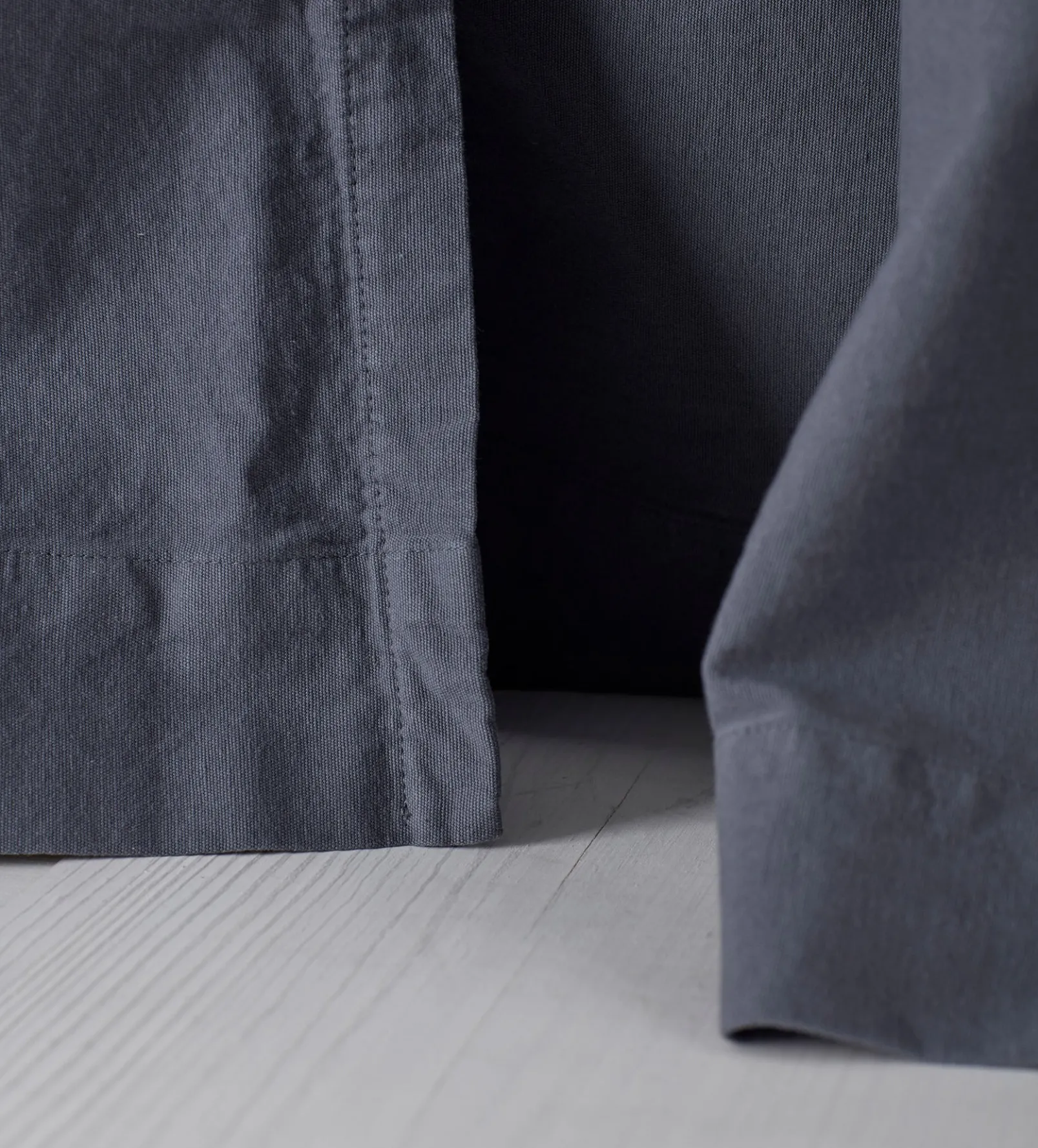 French Blue Finn 100% Cotton Curtain (Single)