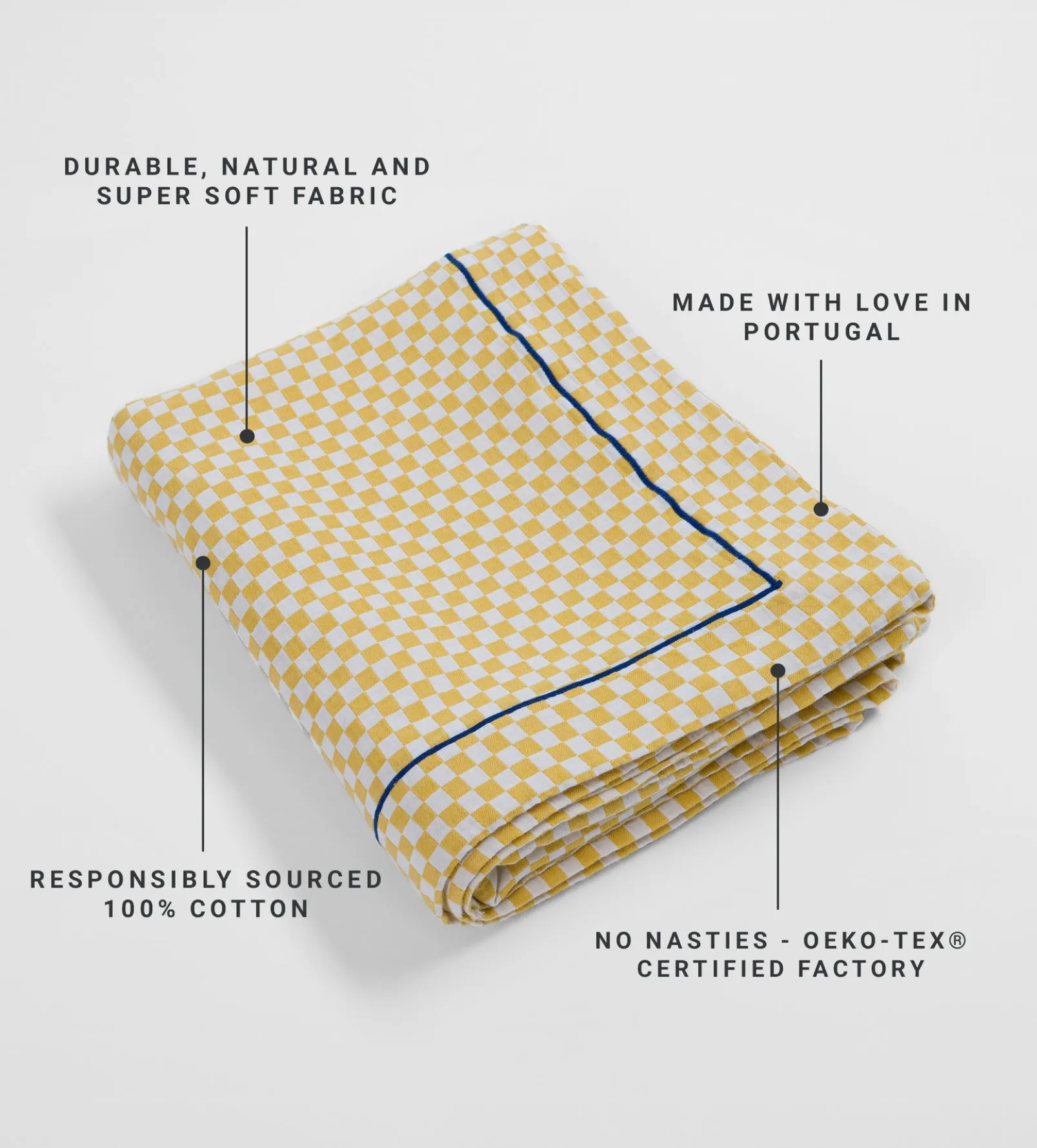 Glassette Cecilia 100% Cotton Rectangle Tablecloth