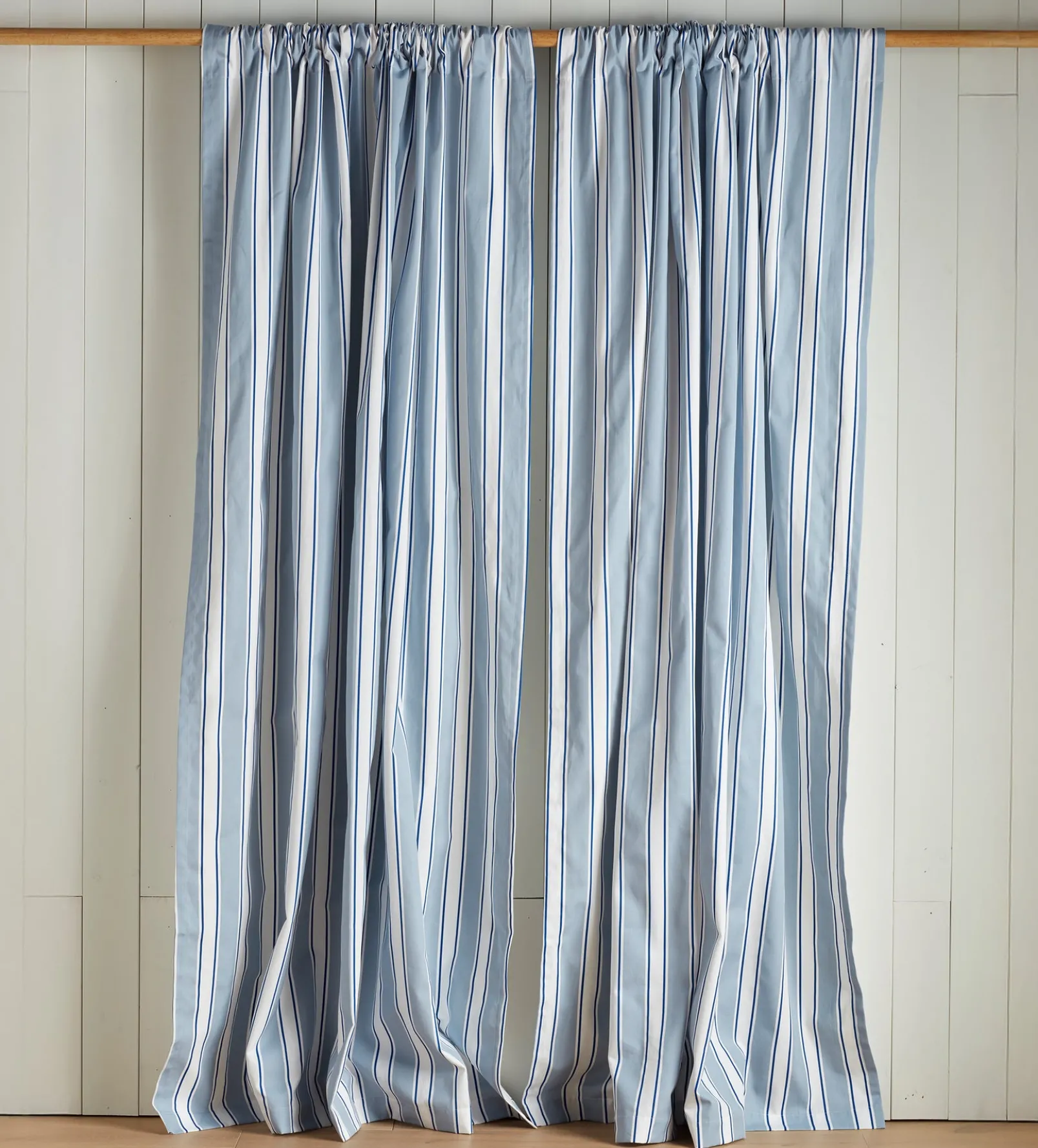Glassette Teddy Stripe 100% Cotton Loop Top Curtain