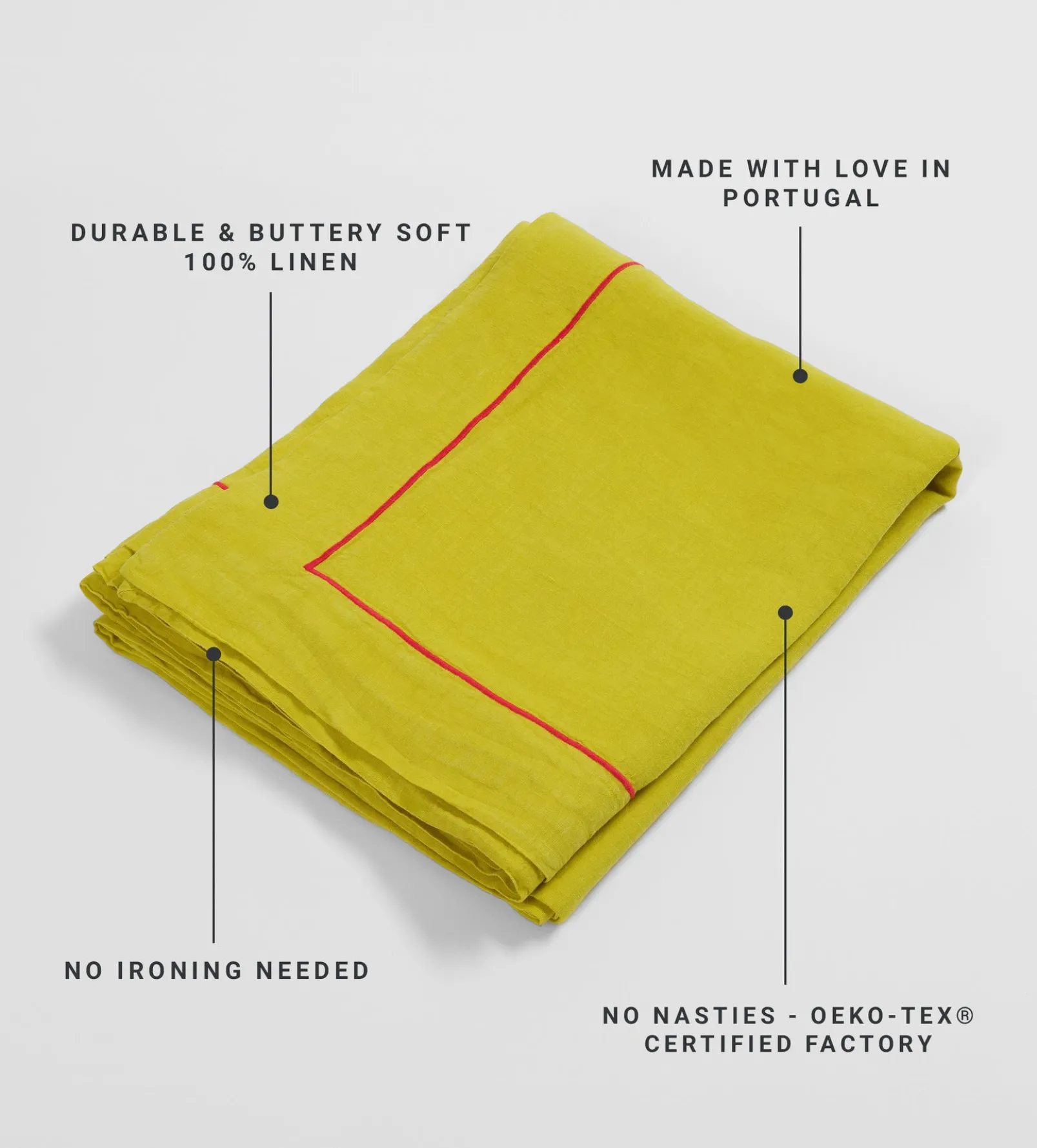 Glassette Vine 100% Linen Tablecloth