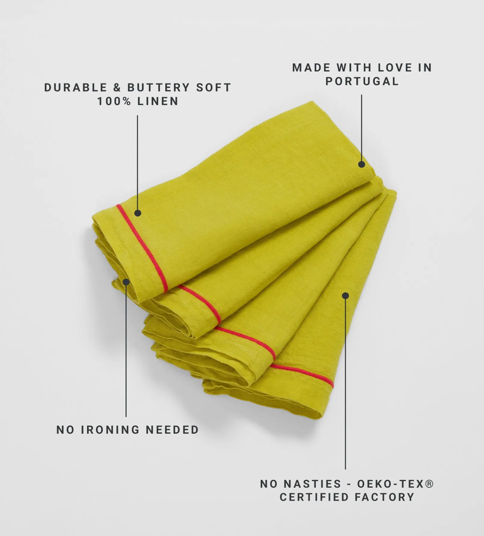 Glassette Vine 100% Linen Napkins