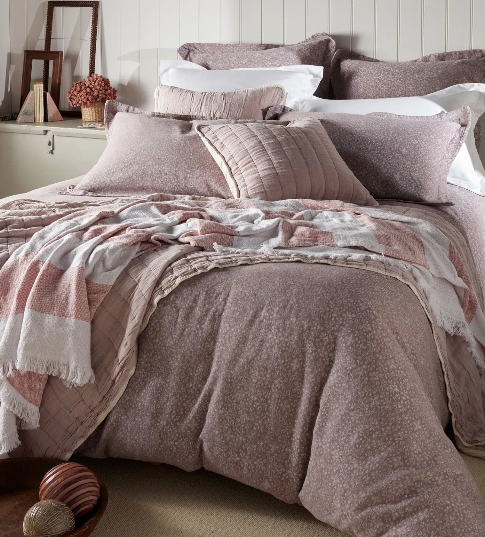 Jasmine Floral Jacquard 100% Cotton Duvet Cover