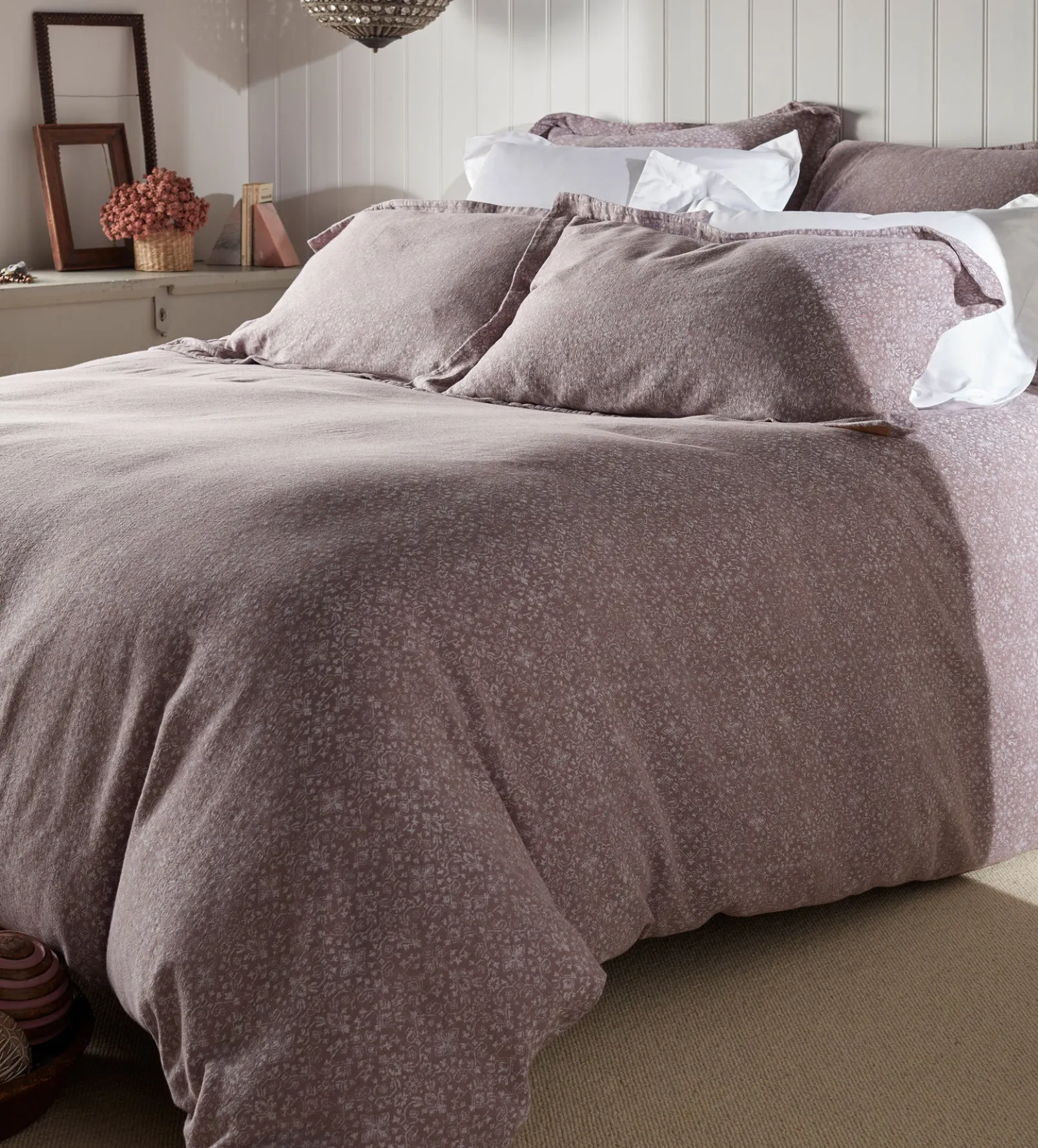 Jasmine Floral Jacquard 100% Cotton Duvet Cover