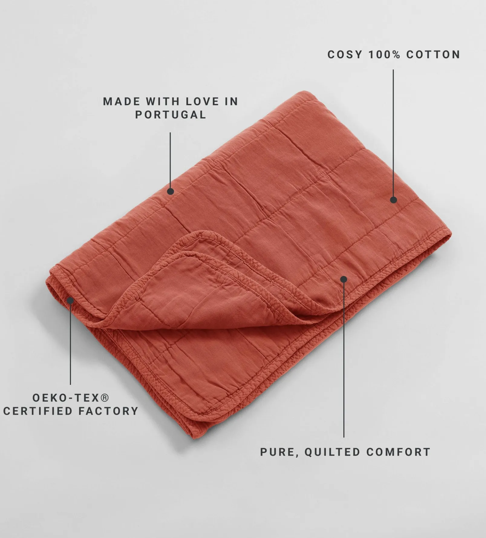 Marmalade Little Finn 100% Cotton Quilted Throw