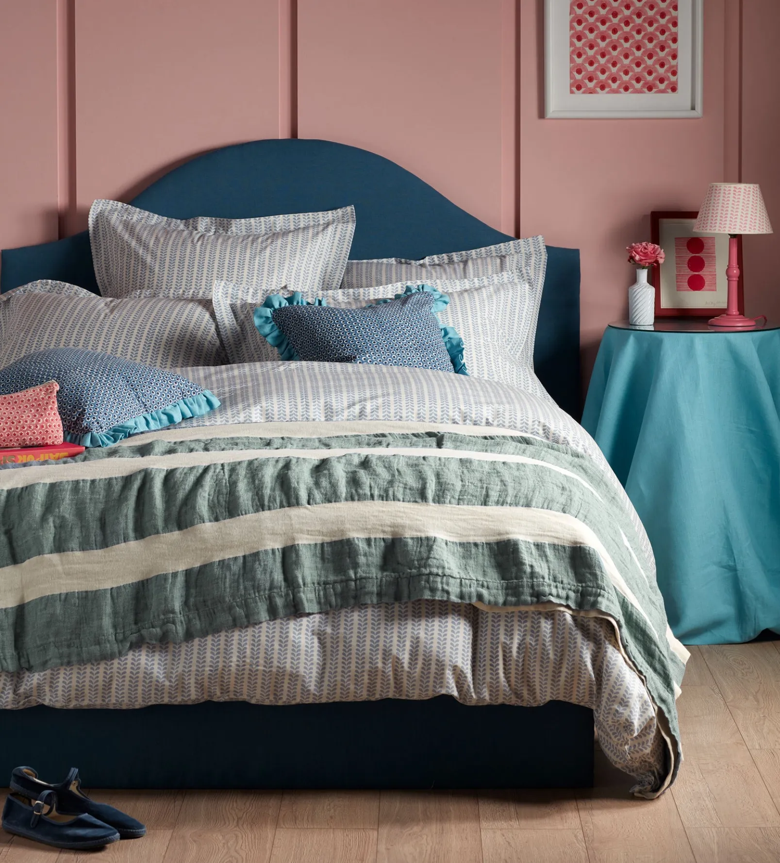 Molly Mahon Blue Bindi 100% Cotton Duvet Cover