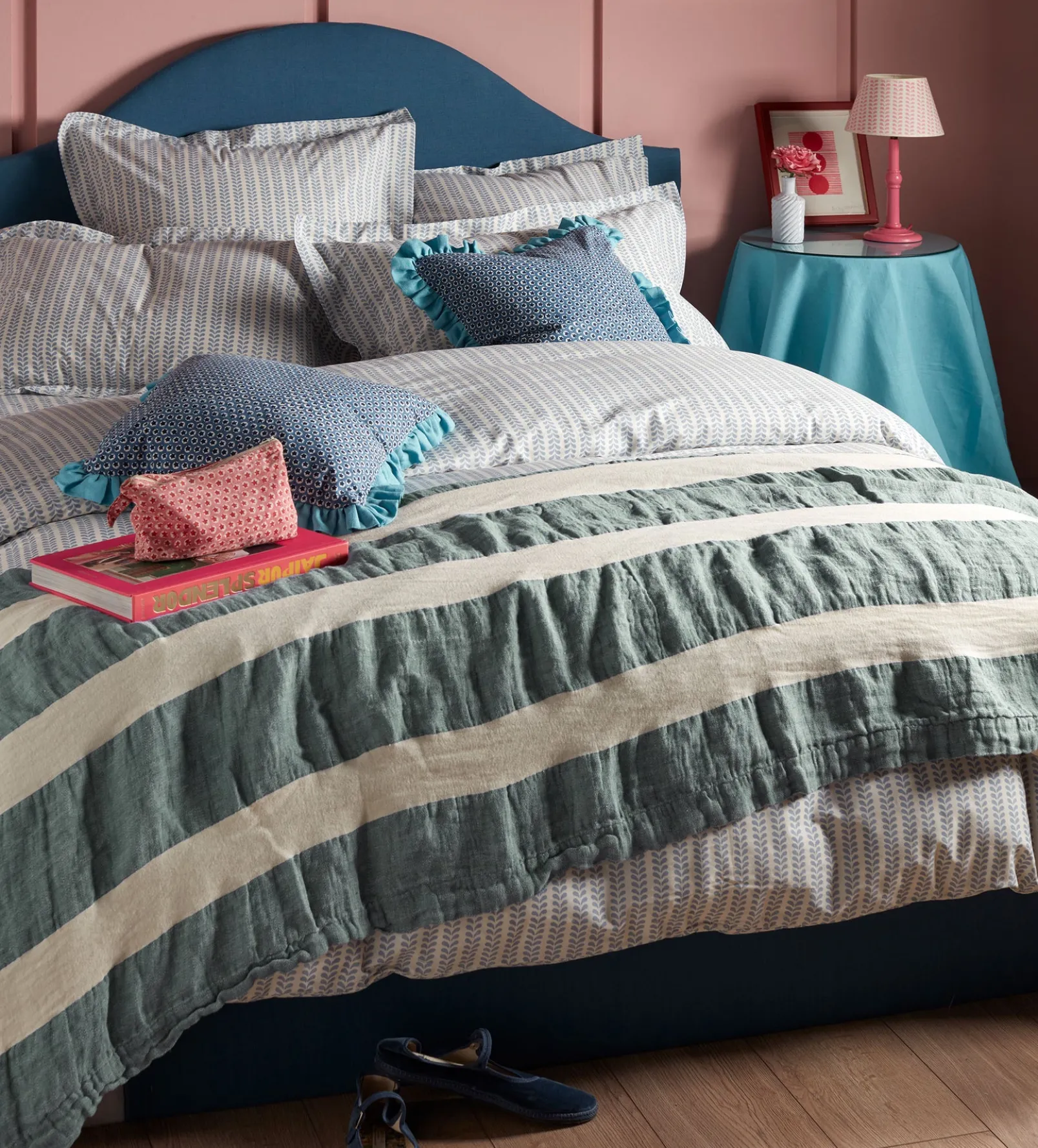 Molly Mahon Blue Bindi 100% Cotton Duvet Cover