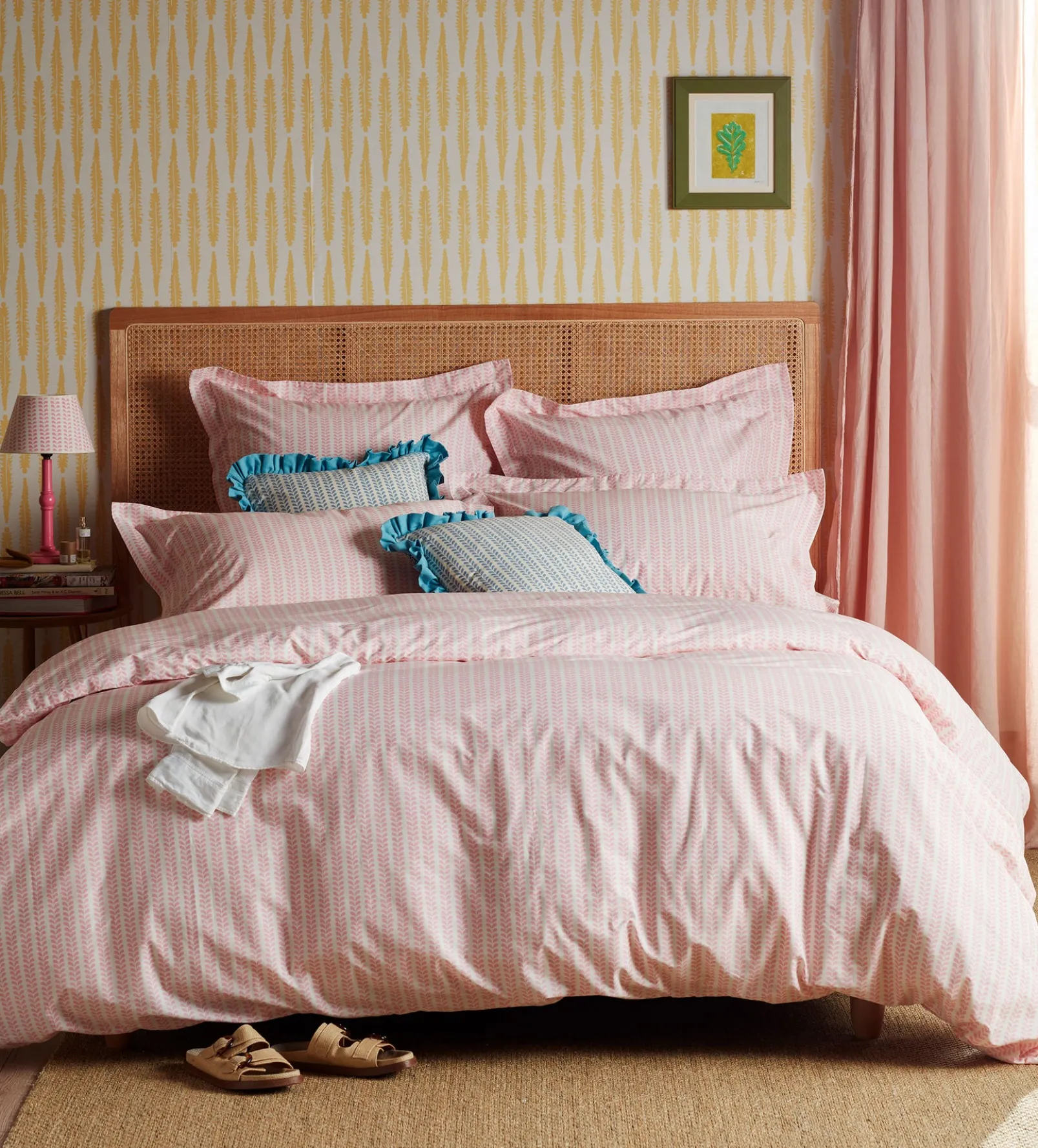 Molly Mahon Pink Bindi 100% Cotton Oxford Pillowcase