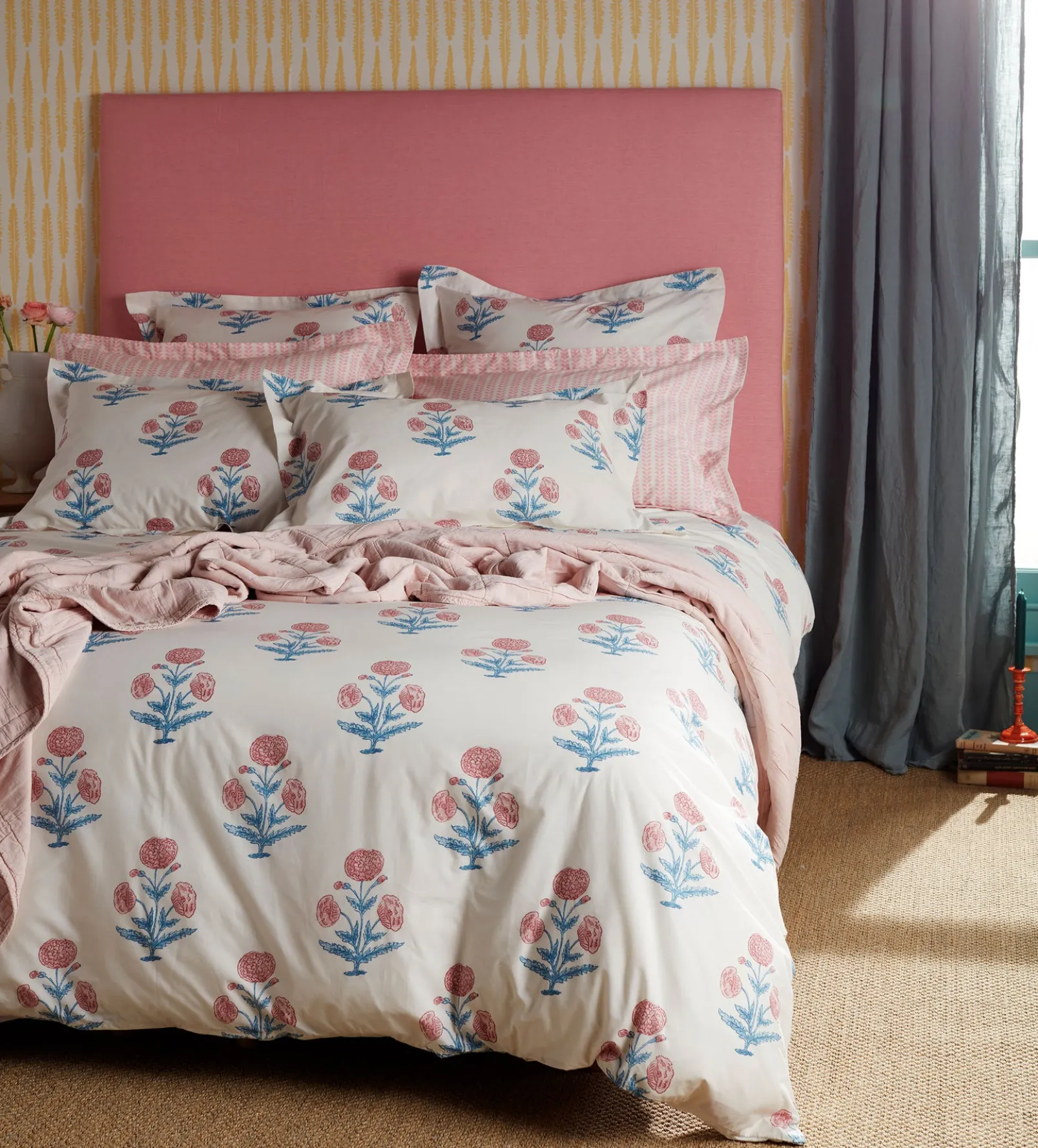 Molly Mahon Poppy 100% Cotton Oxford Pillowcase