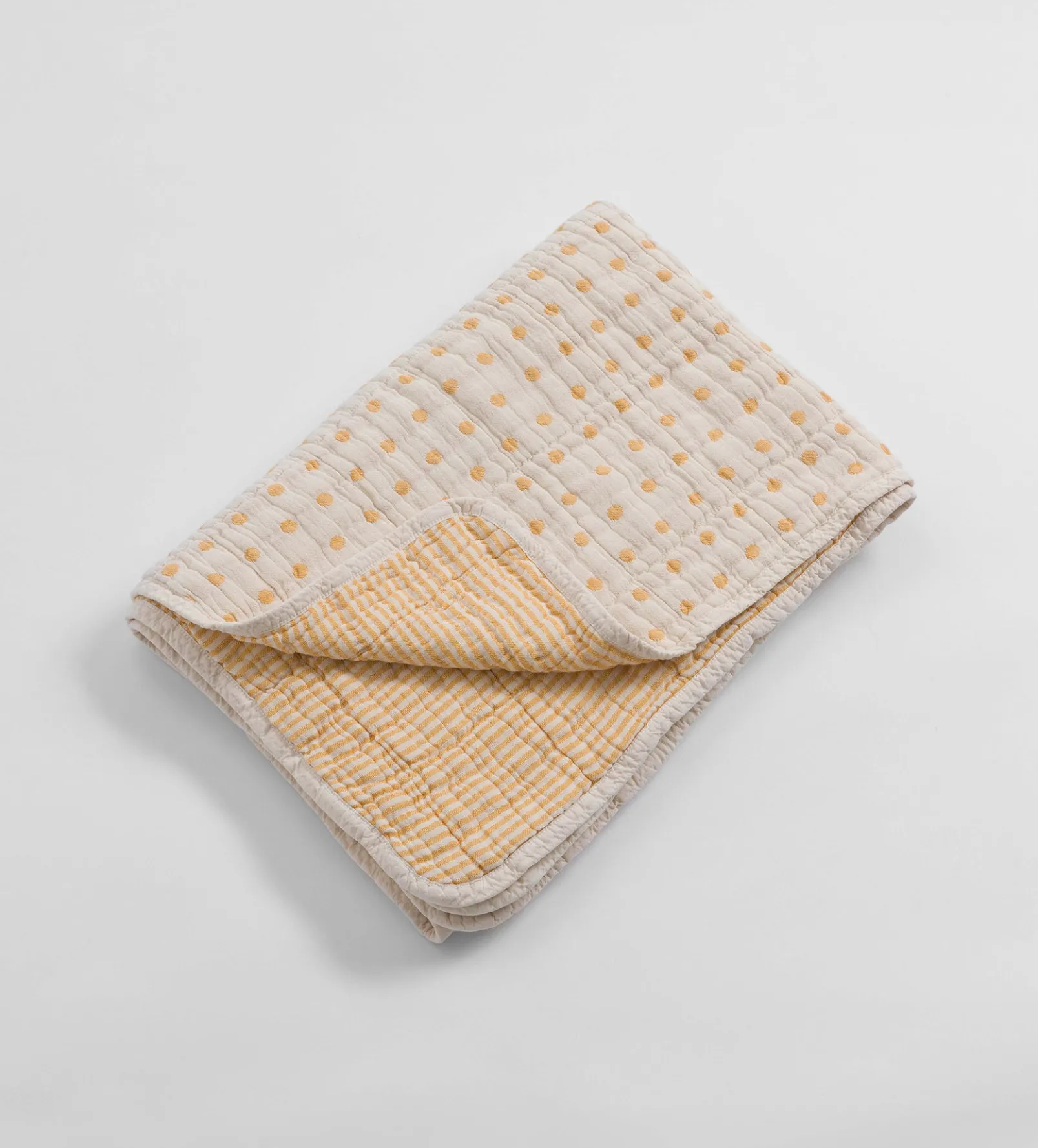 Mustard Spot Little Quinn 100% Cotton Quilted Throw