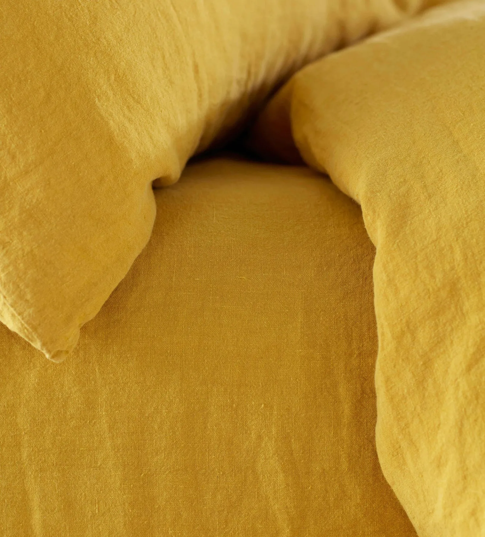 Mustard Yellow 100% Linen Fitted Sheet